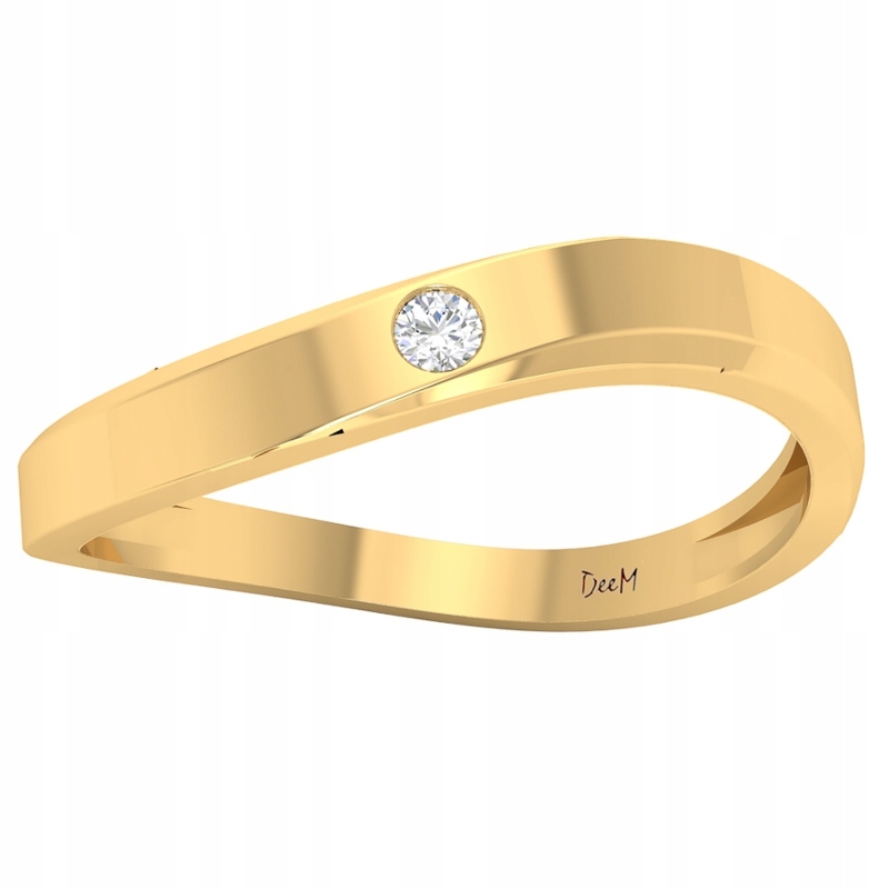 Zlatý Zásnubní Prstýnek 585 Vlna Se Zirkon