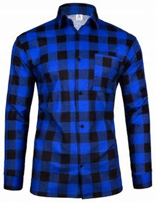 

Koszula flanelowa bawełniana 170g/m2. Niebieska M