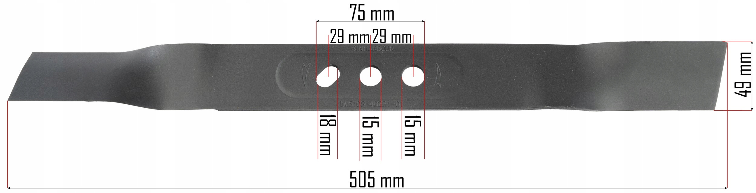 CUȚIT DE TĂSIRE PENTRU COSITĂ PE BENZINĂ POWERMAT PM-KSS-700SH COLECTARE 50.5cm Tip cuțit