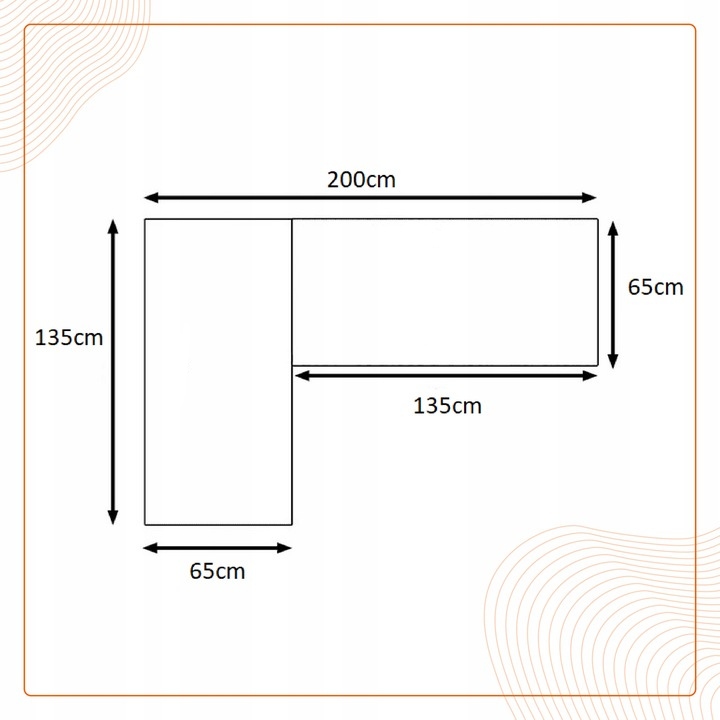 Biurko Gamingowe Narożne Dąb Złoty Craft Dla Gracza Biurowe Stół Obustronne Głębokość mebla 65 cm