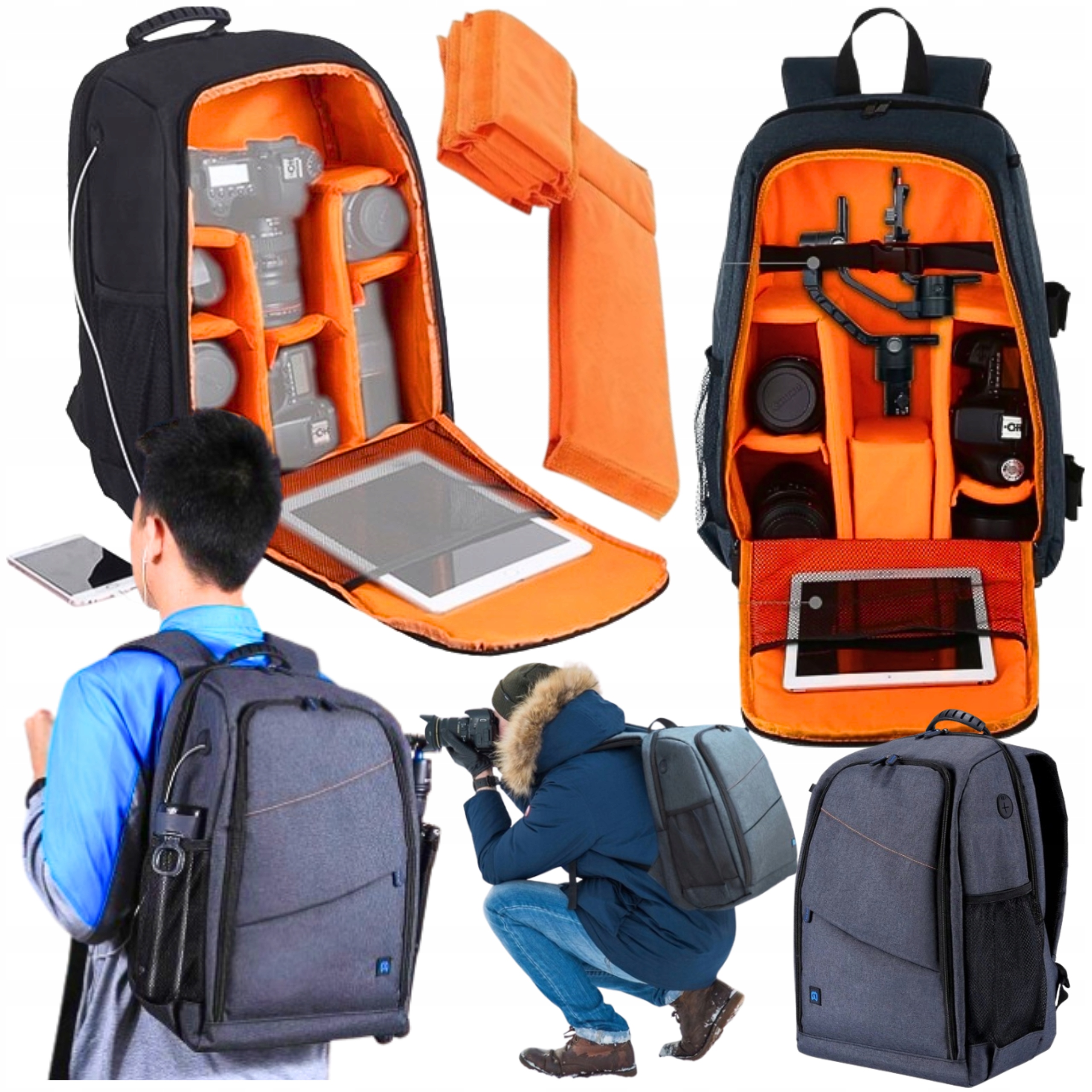 Plecak Fotograficzny Torba Na Aparat Kamere Tablet Laptop Wodoodporny Pro