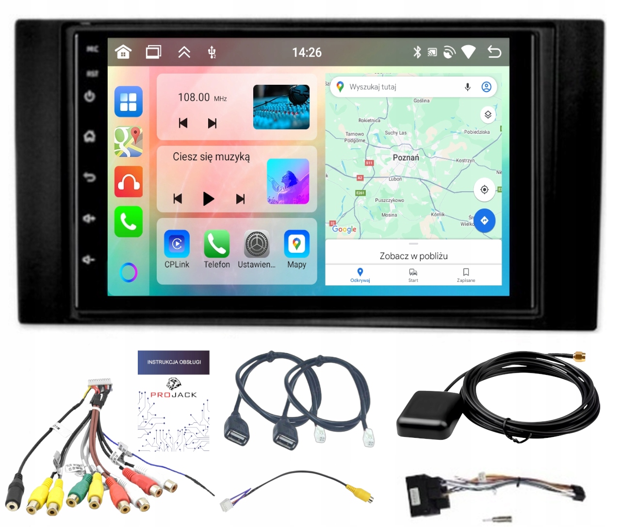Android Usb Wifi Rádio Bt Ford C-max Kuga Galaxy Smax Focus 6GB 128GB