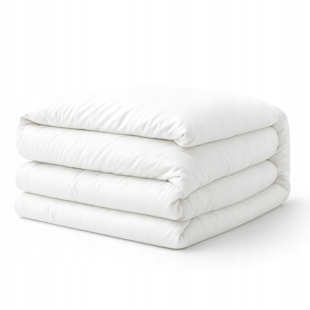 Hladký povlak na přikrývku 140x200 cm 100% Bavlna Saténový Bílý MrTowel Domů Hotel