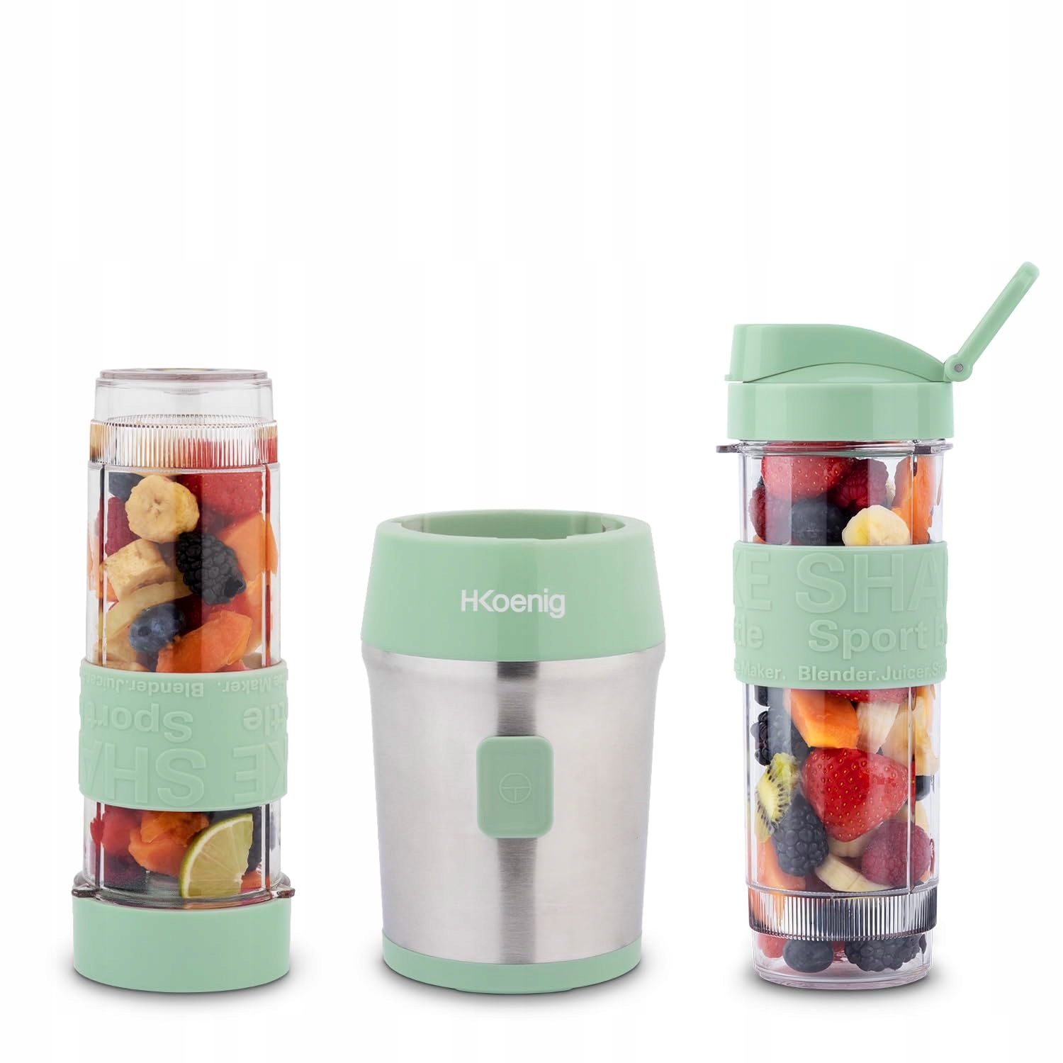 HKOENIG Blender Do Smoothie Stal Nierdzewna 570ml Zielony Pastelowy — miniatura 5