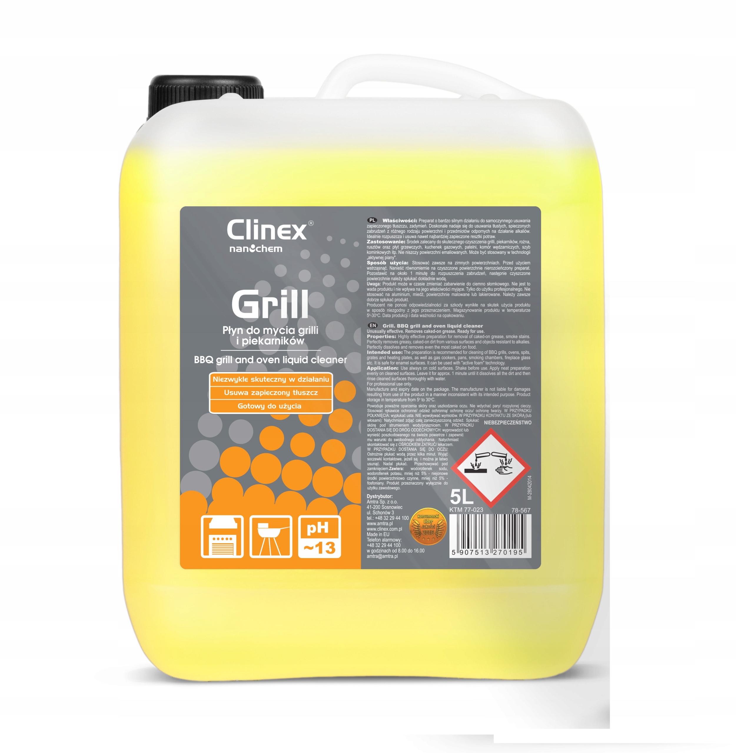 Levně Clinex Gril 5 L Extra Silný Alkalický