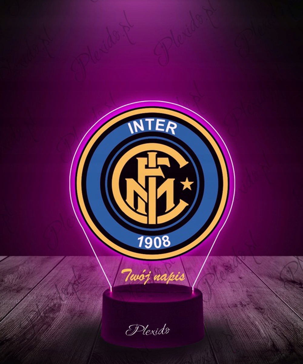 Lampka Nocna z Nadrukiem 3D LED Inter Mediolan Marka Plexido