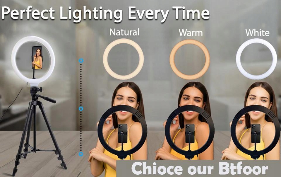 RGB LED Selfie Ring with stand - USB powered