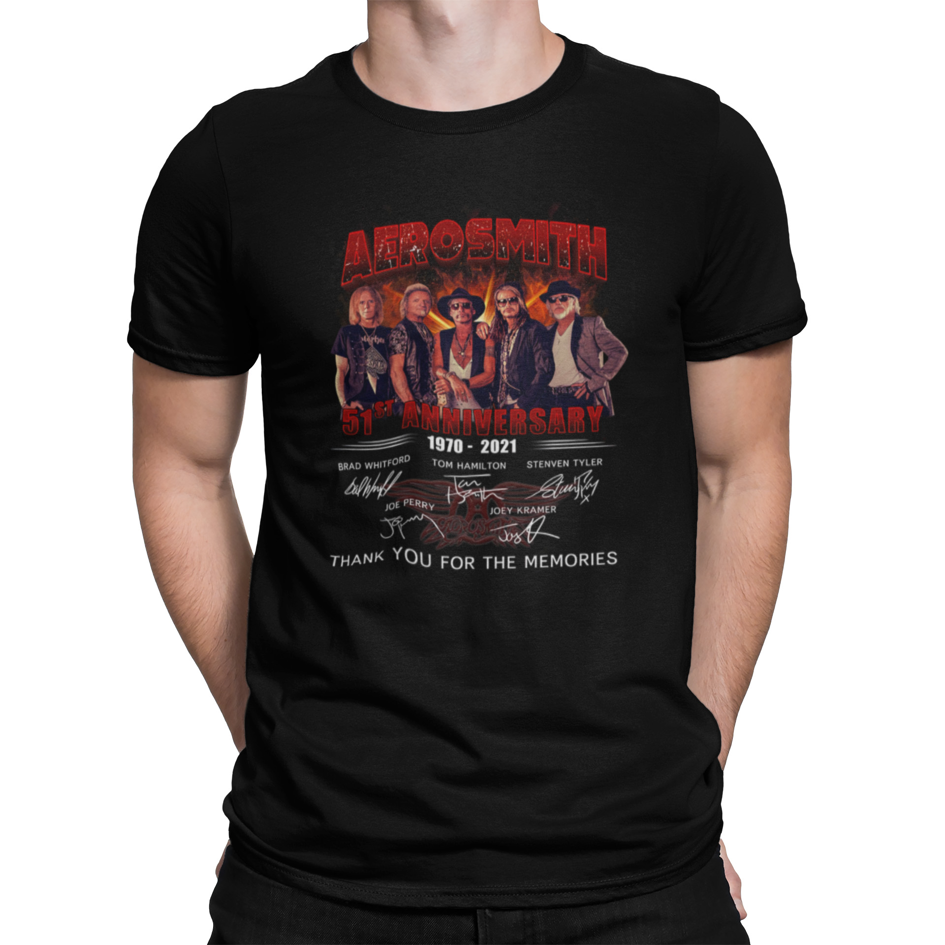 AEROSMITH T-Shirt Koszulka Autografy XL