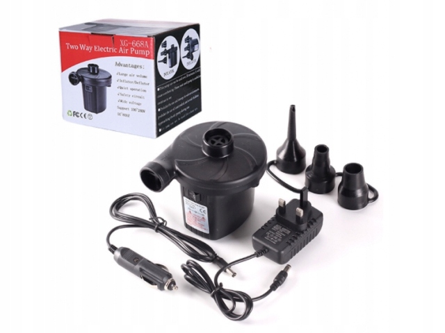 Pompka do materaca sieciowa elektryczna 12V 230V