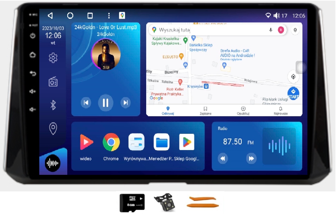 Rádio Android Navigácia Qled Carplay Lte Gps 128GB Toyota Corolla E21 19-22