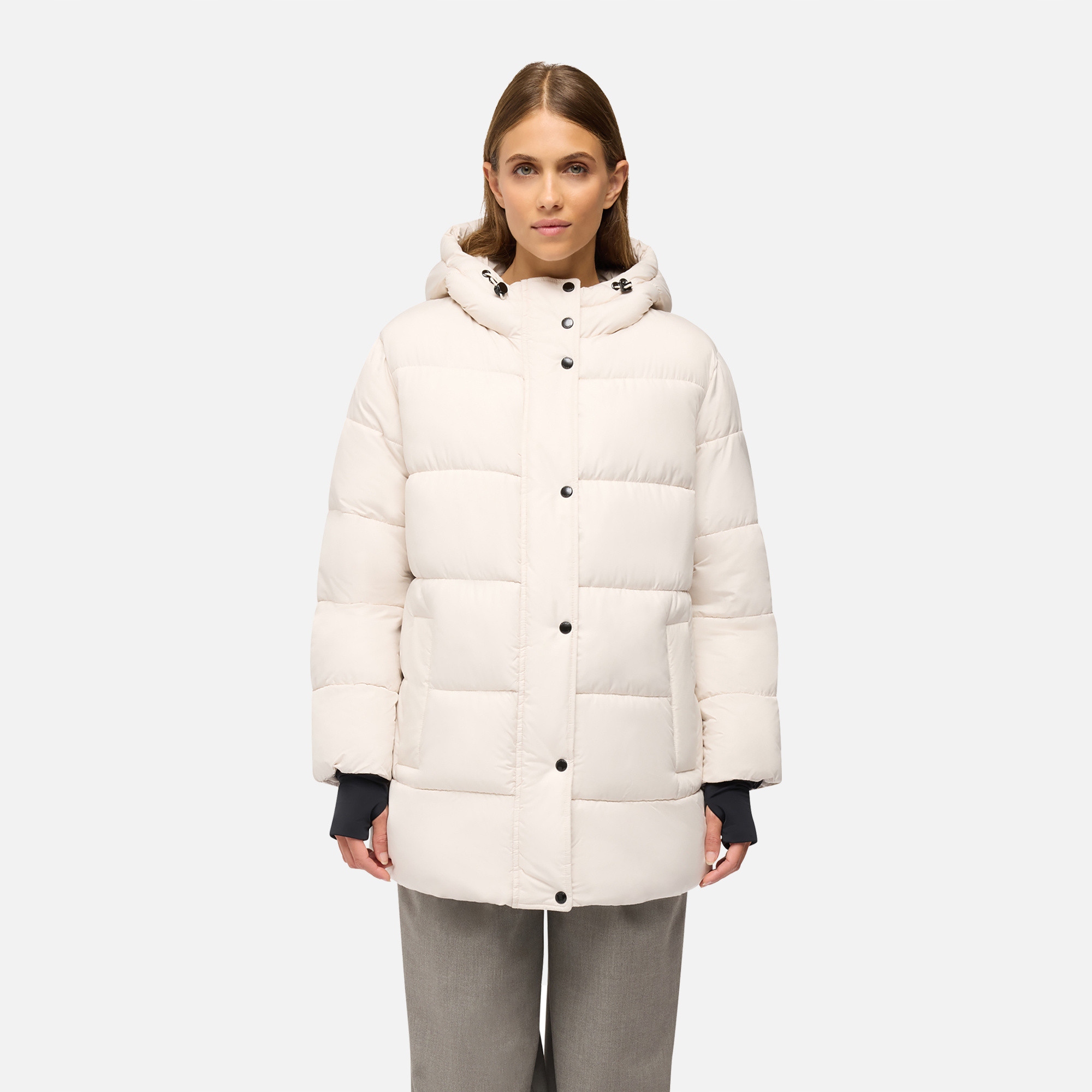 Krémová dámská prošívaná bunda Geox Spherica vel. 42