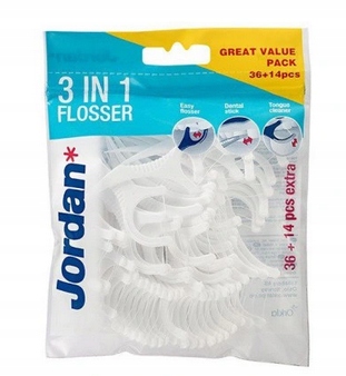 

Jordan 3w1 Flosser Niciowykałaczki 50 Sztuk