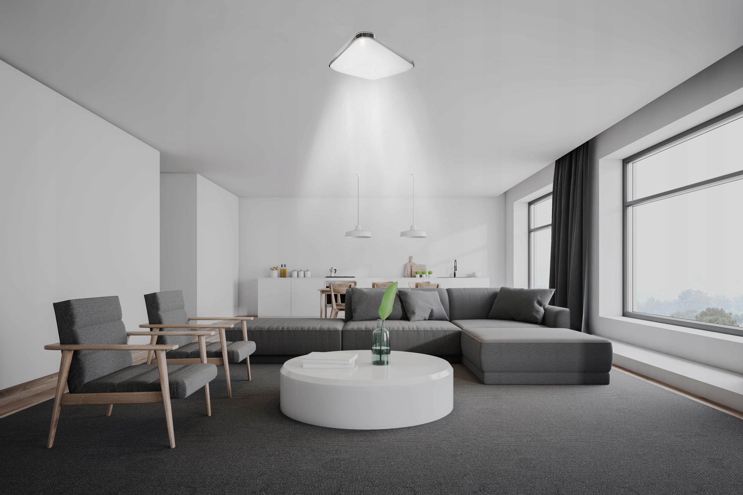 Plafon LED sufitowy oprawa LAMPA panel 64W 65cm Szerokość produktu 65 cm