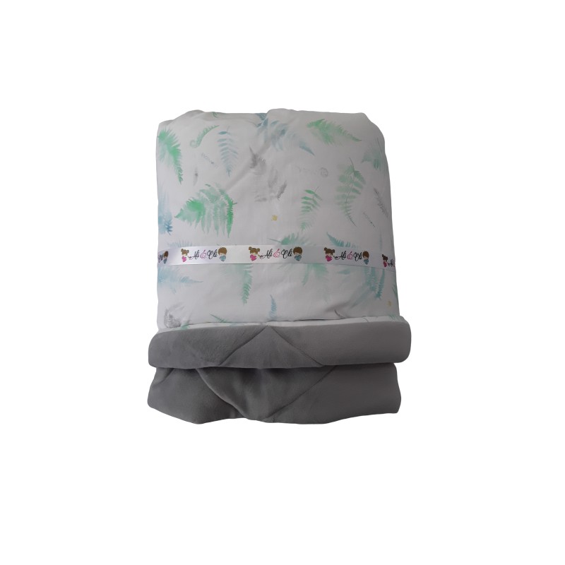 LULLALOVE KOŁDERKA Z WYPEŁNIENIEM PAPROCIE MIĘTA Długość 100 cm