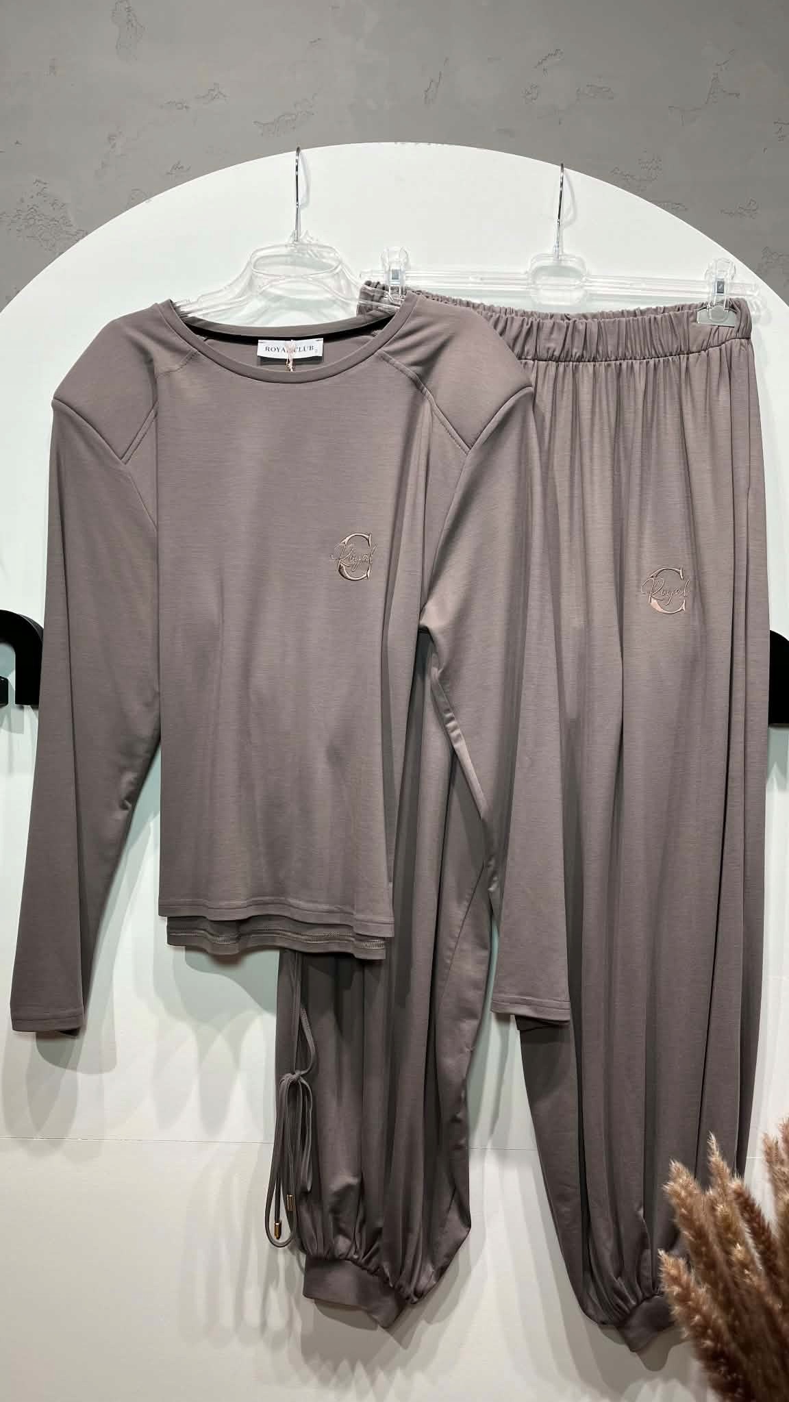 Royal Club Komplet Longsleeve Kalhoty Sindbad Luna Grafit/šedá 2 (M/L)