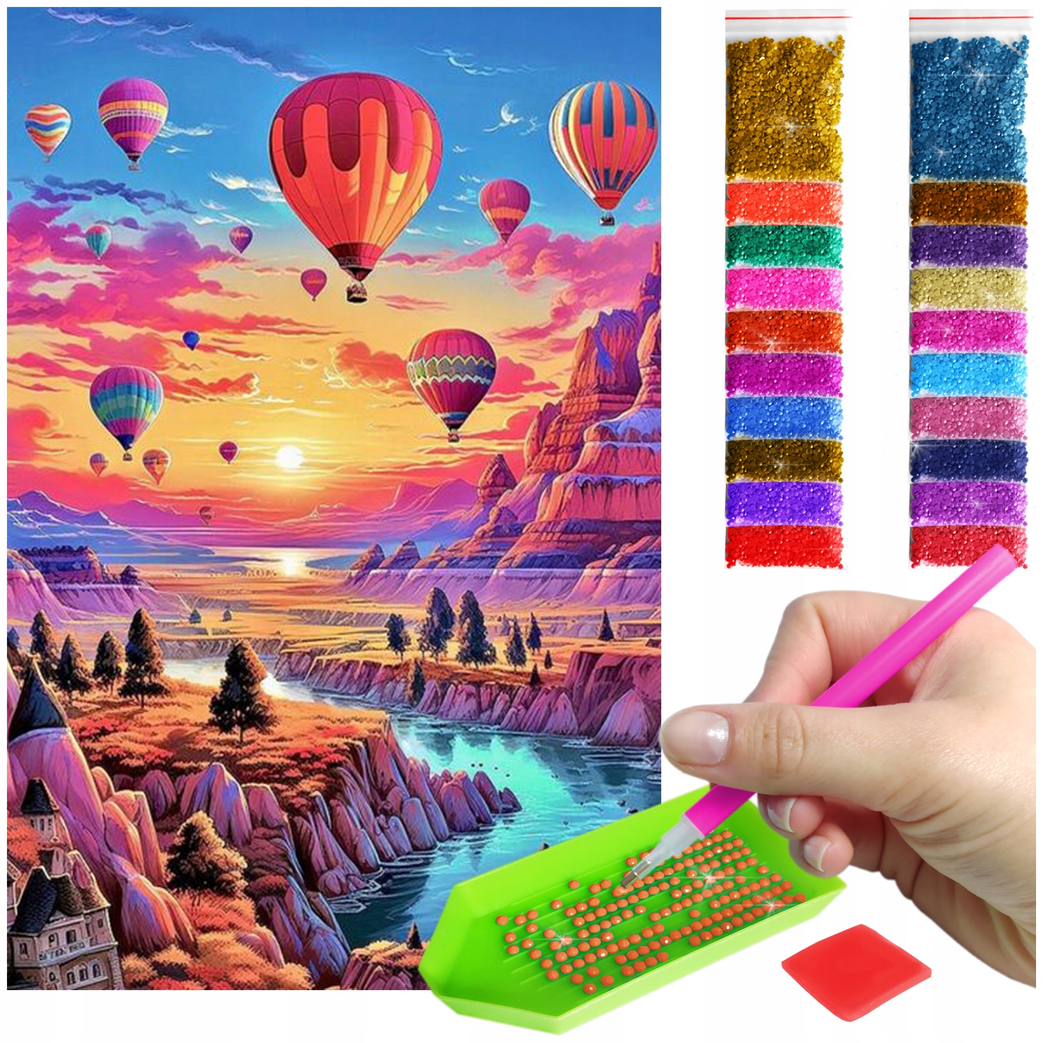 Výšivka Diamond Painting mozaika let do neznámé sady