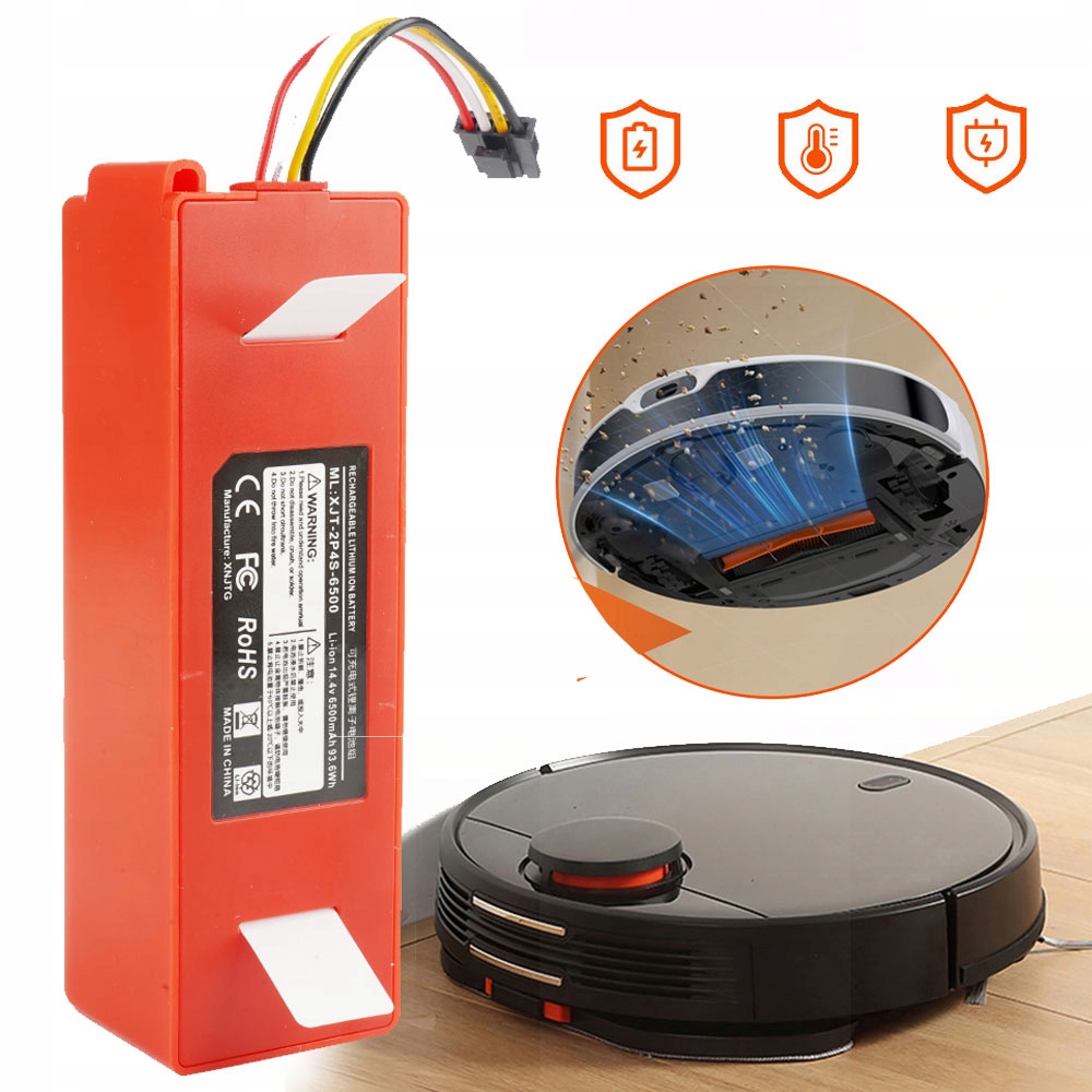 6500 Mah 14.4 V Náhradní Baterie Pro Bezdrátovou Vysávací Baterii