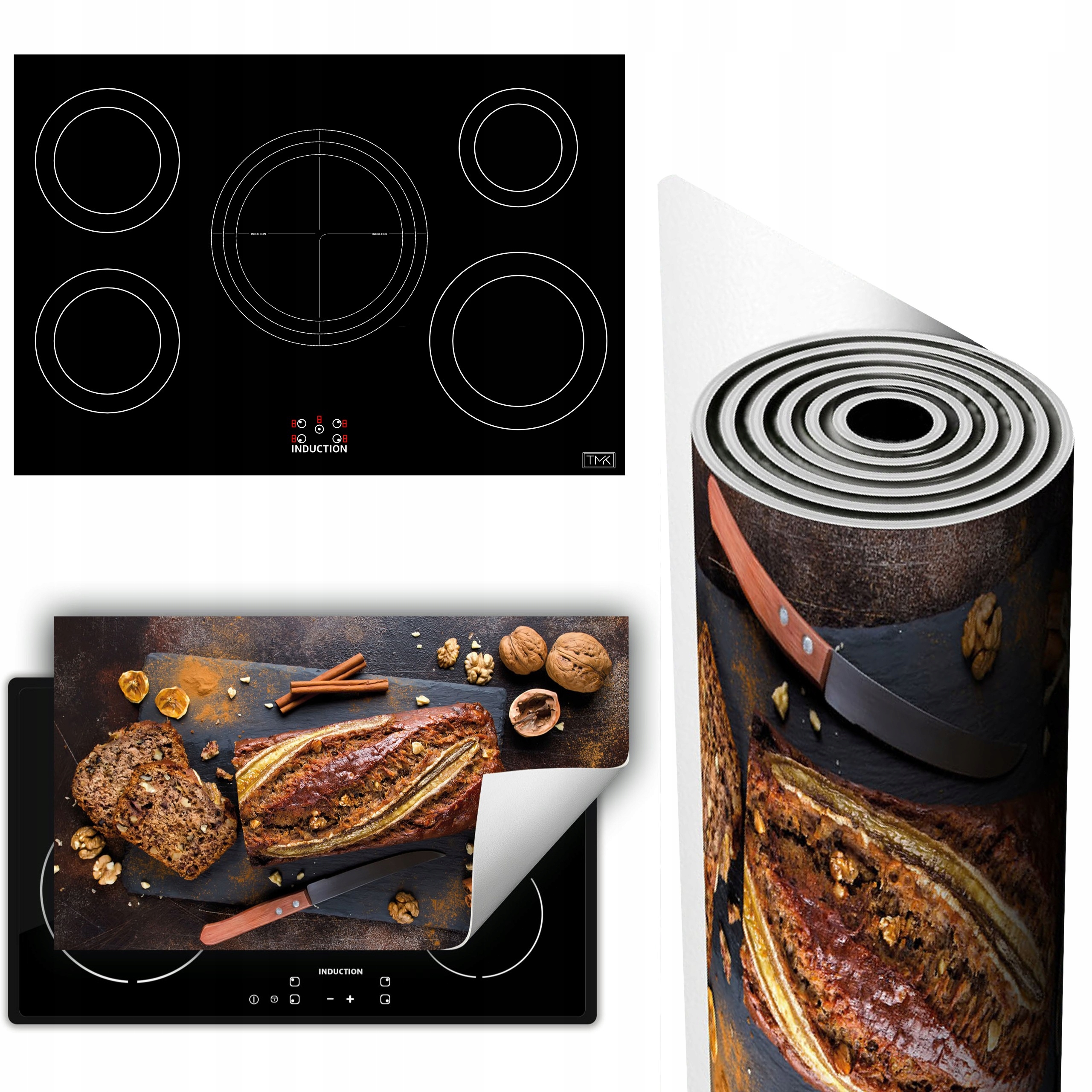 Vinylová Podložka Ochrana Kuchyňské Desky 90x52 Chléb kuchyně