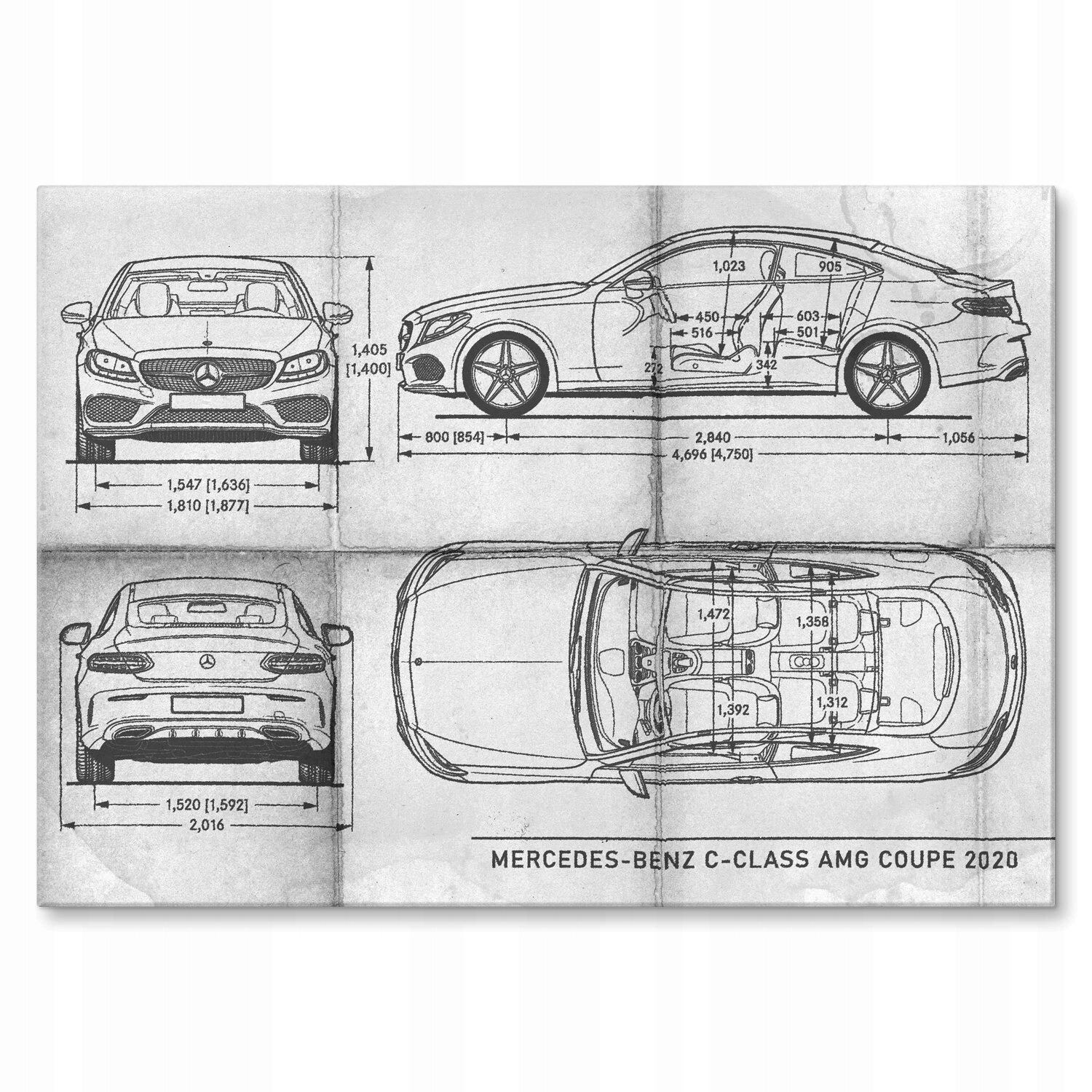 Kovový plakát Mercedes C Amg Daily Dárek 30 x 42 cm