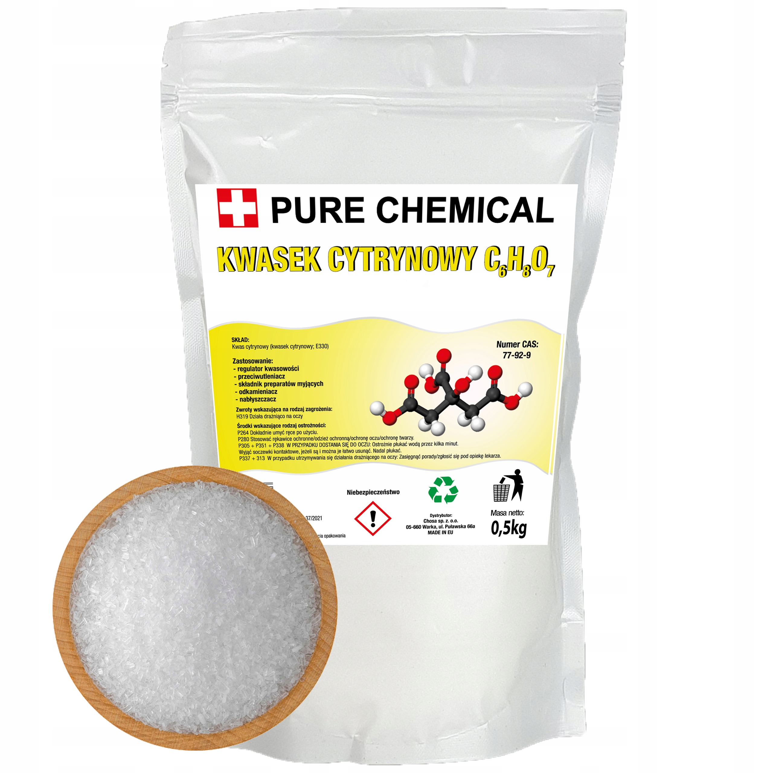 

Kwasek Cytrynowy Kwas Czysty E330 0,5kg 500g