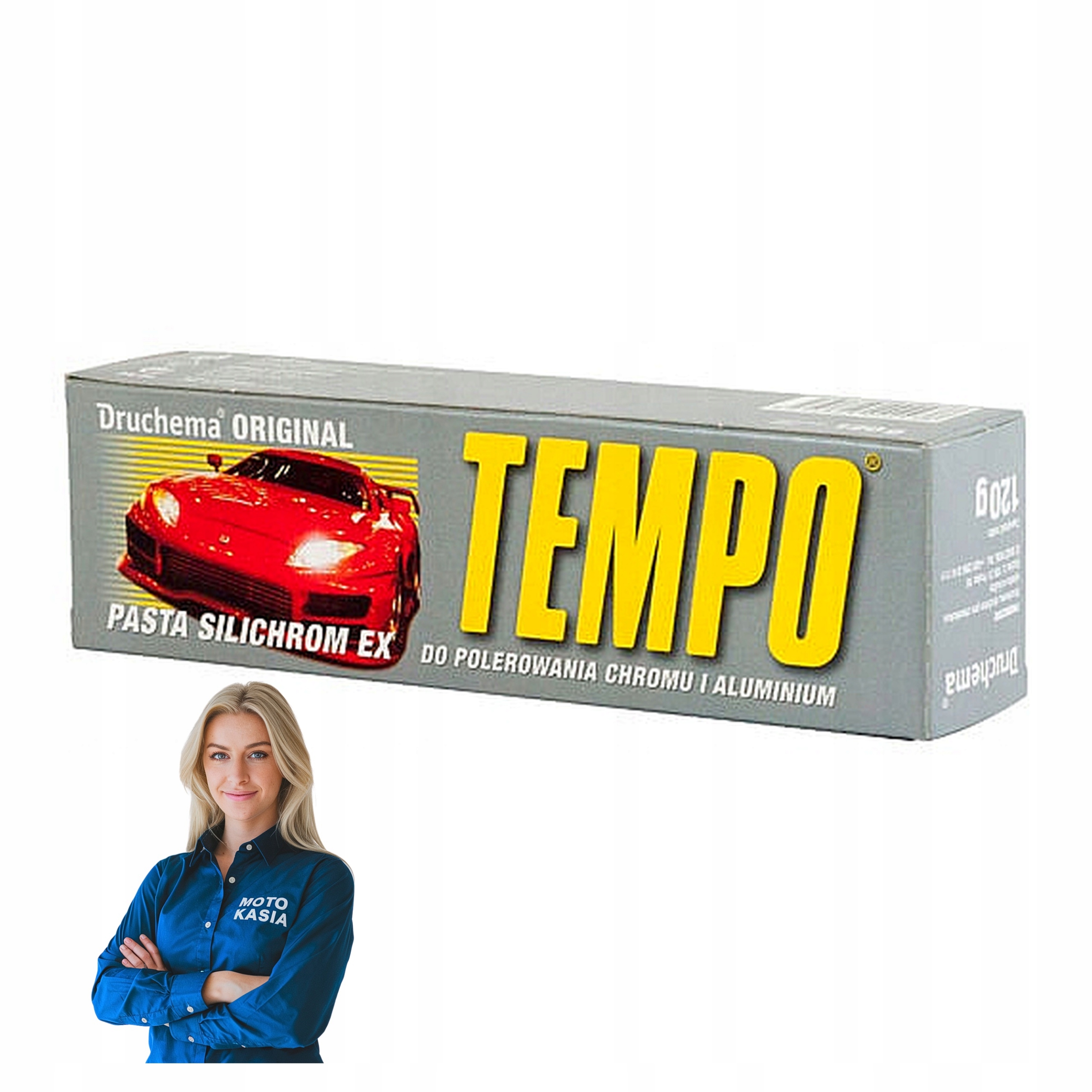 Druchema Original Tempo pasta do polerowania chromu metalu połysk auta 120g