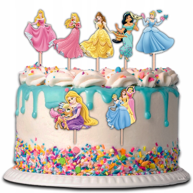 TOPPER KSIĘŻNICZKI PRINCESS NA TORT BABECZKI POSTACI 7 sztuk Marka inny