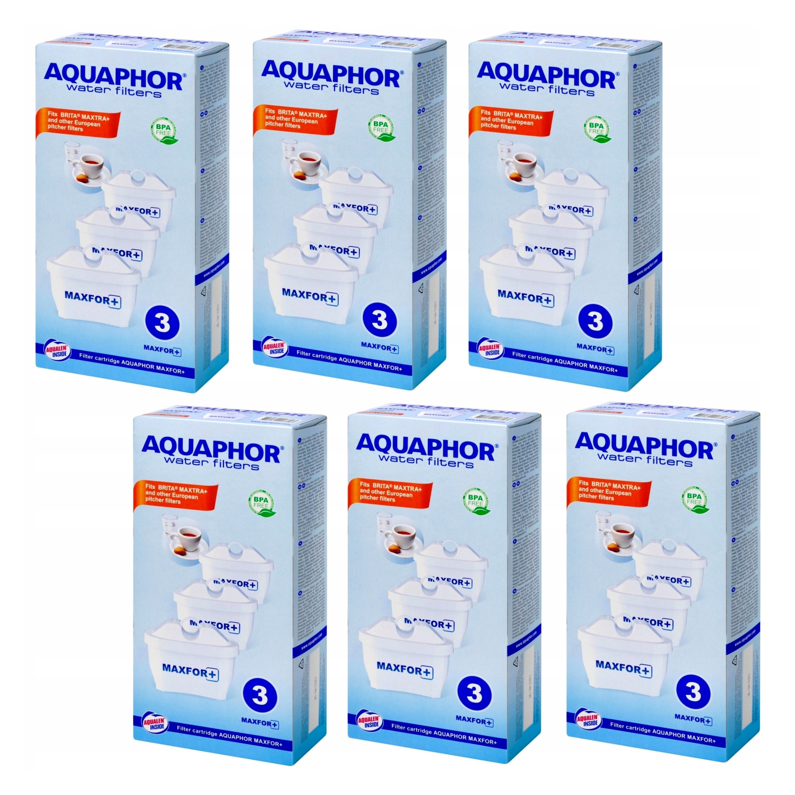 Aquaphor Maxfor+ Filtry na vodu 18 ks Výkon 200 l