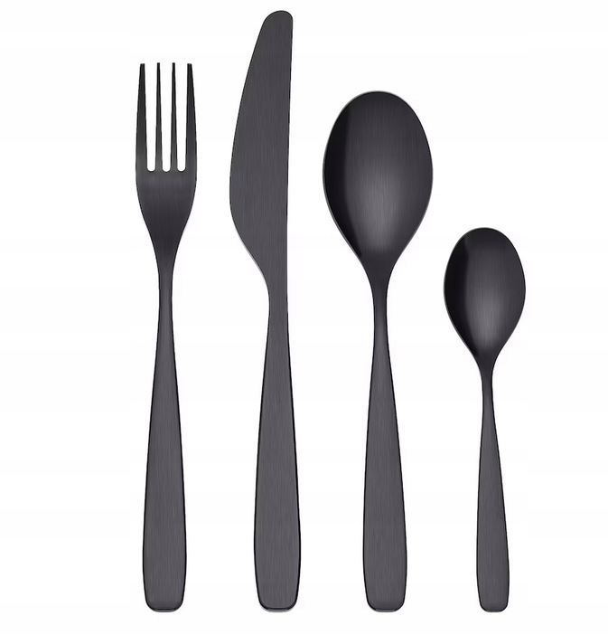 Sada nerezových příborů pro 6 osob, 24 kusů, černá Tillagd