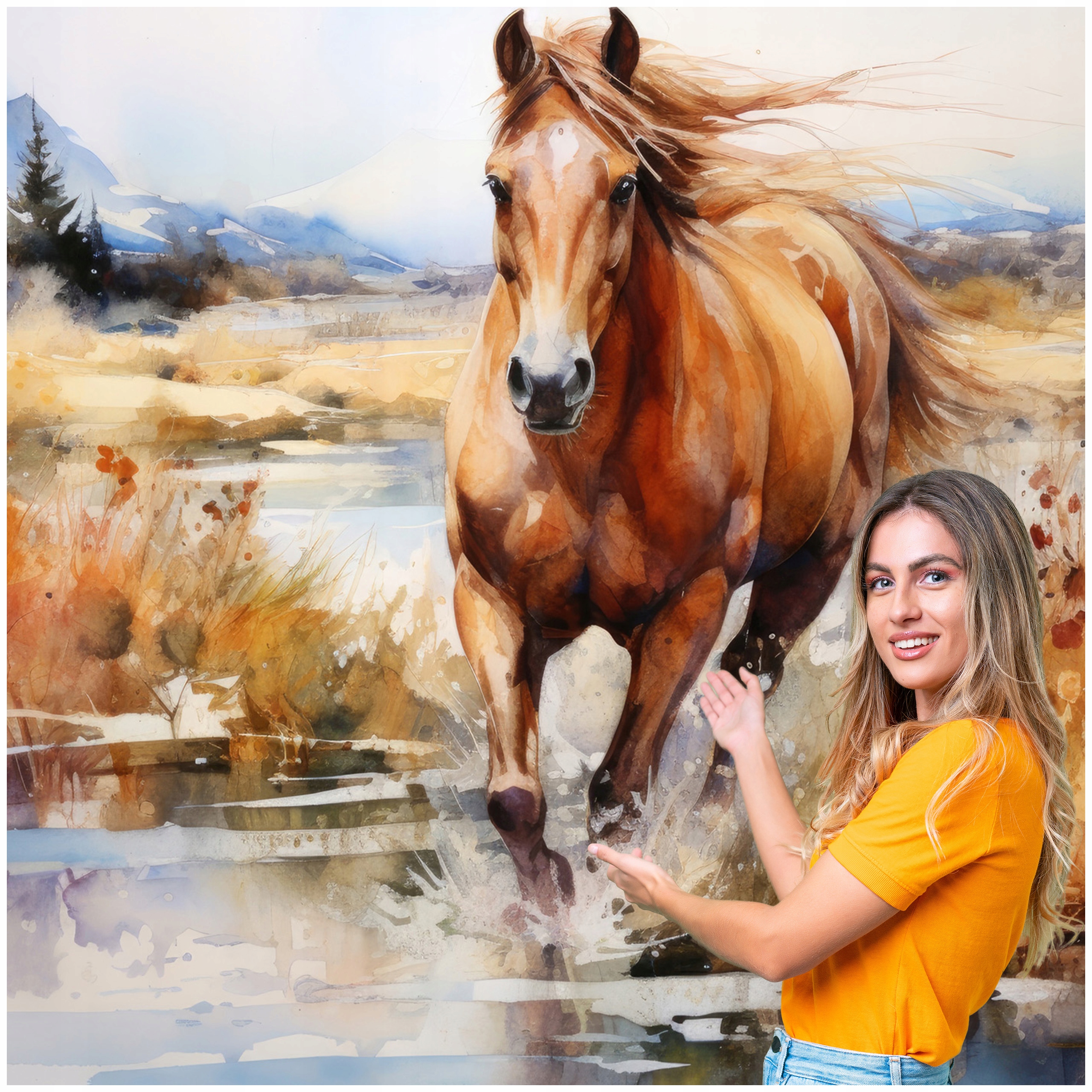 Fototapeta 3D Zvířata Kůň Koně 294x260 KK05F