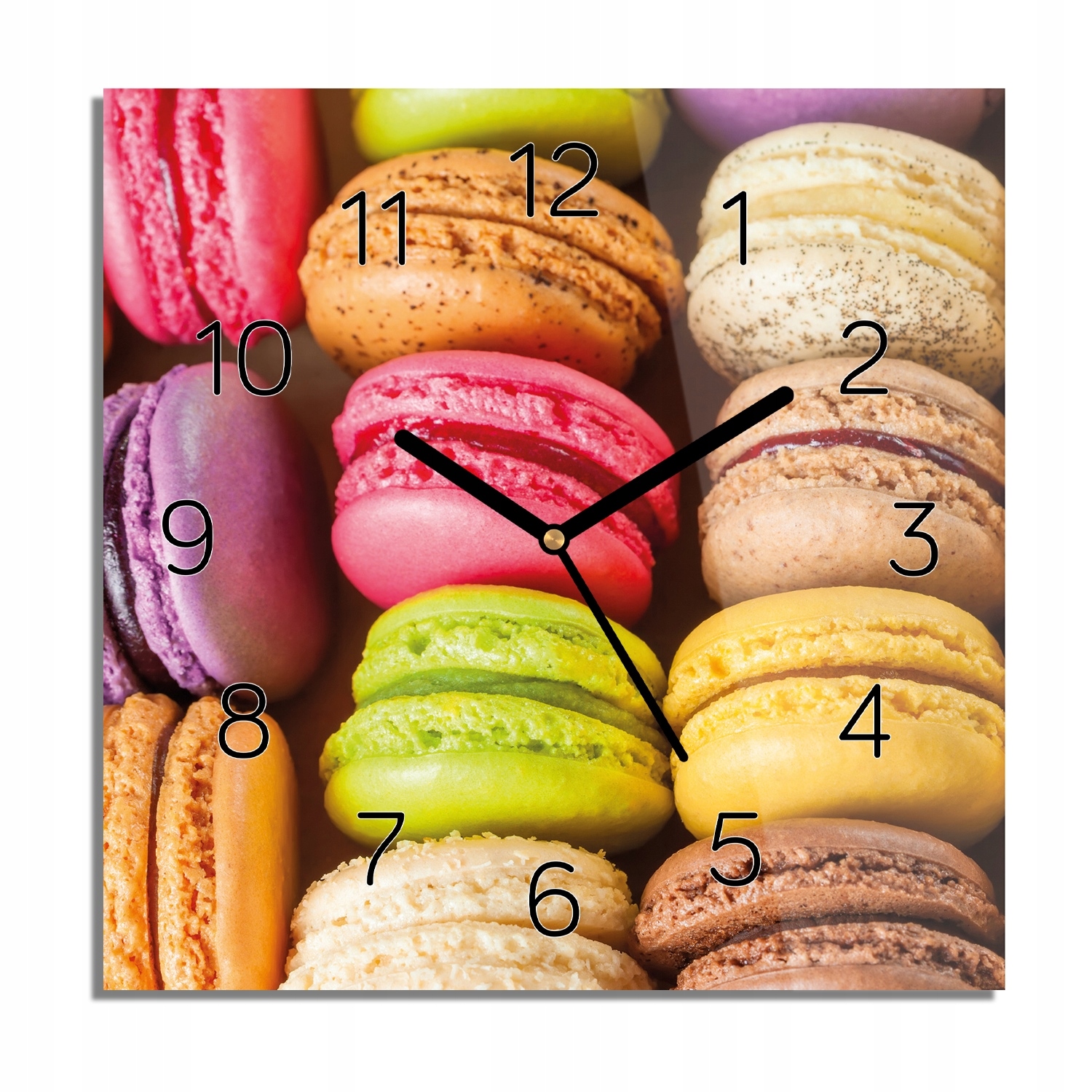 

Ciasteczka pastele zegar na szkle z grafiką 30x30