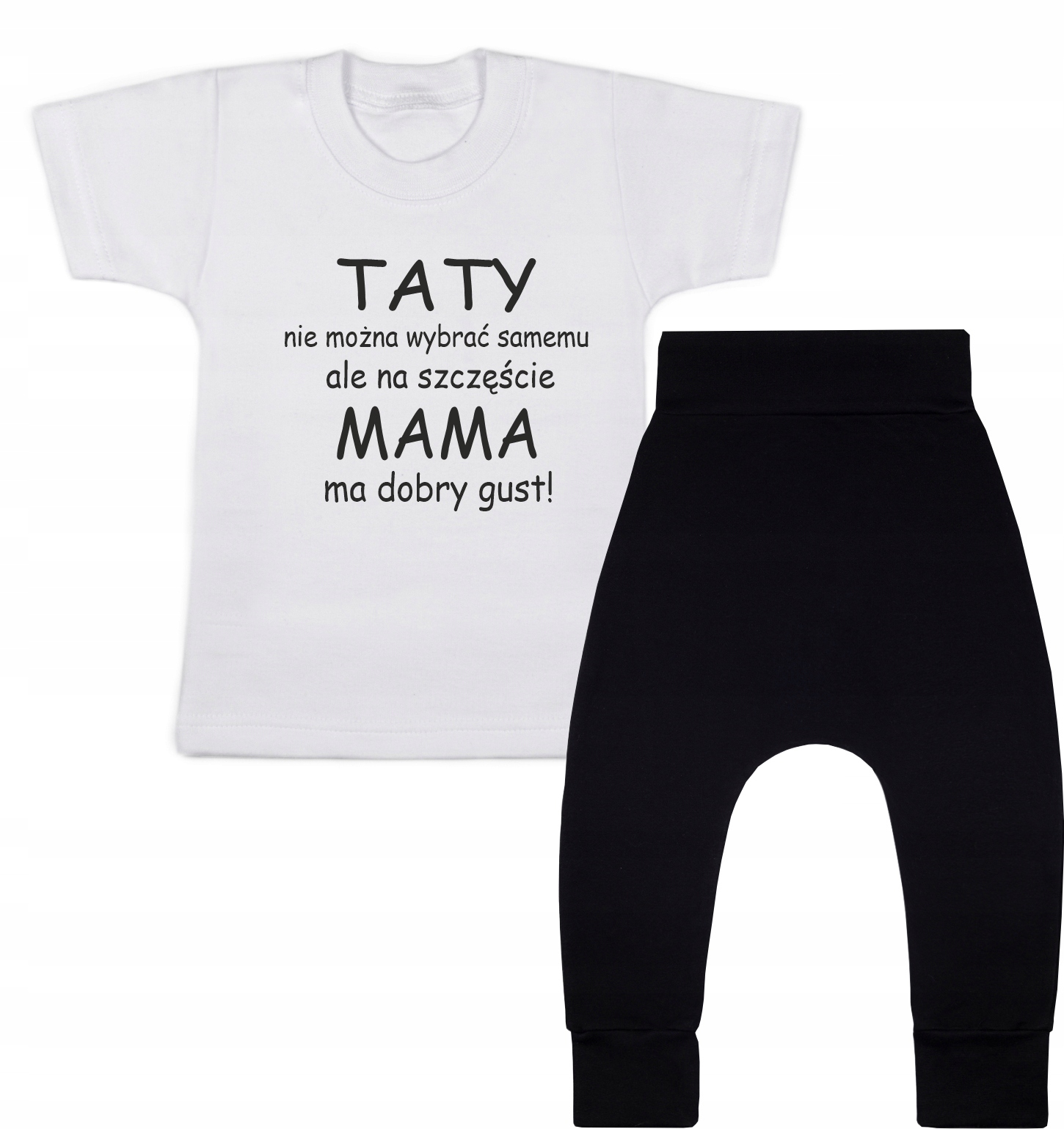 

Komplet dziecięcy, t-shirt i spodenki z napisem