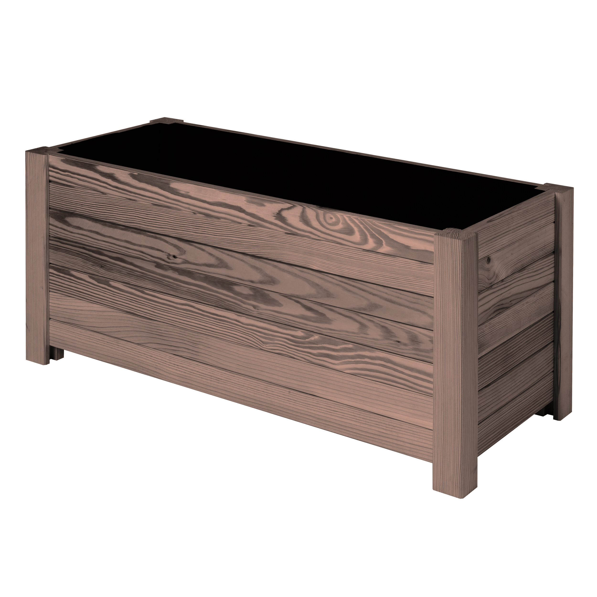 Doniczka Duża Drewniana Ogrodowa Na Taras Balkon Wysoka 800x350x350 Brązowa