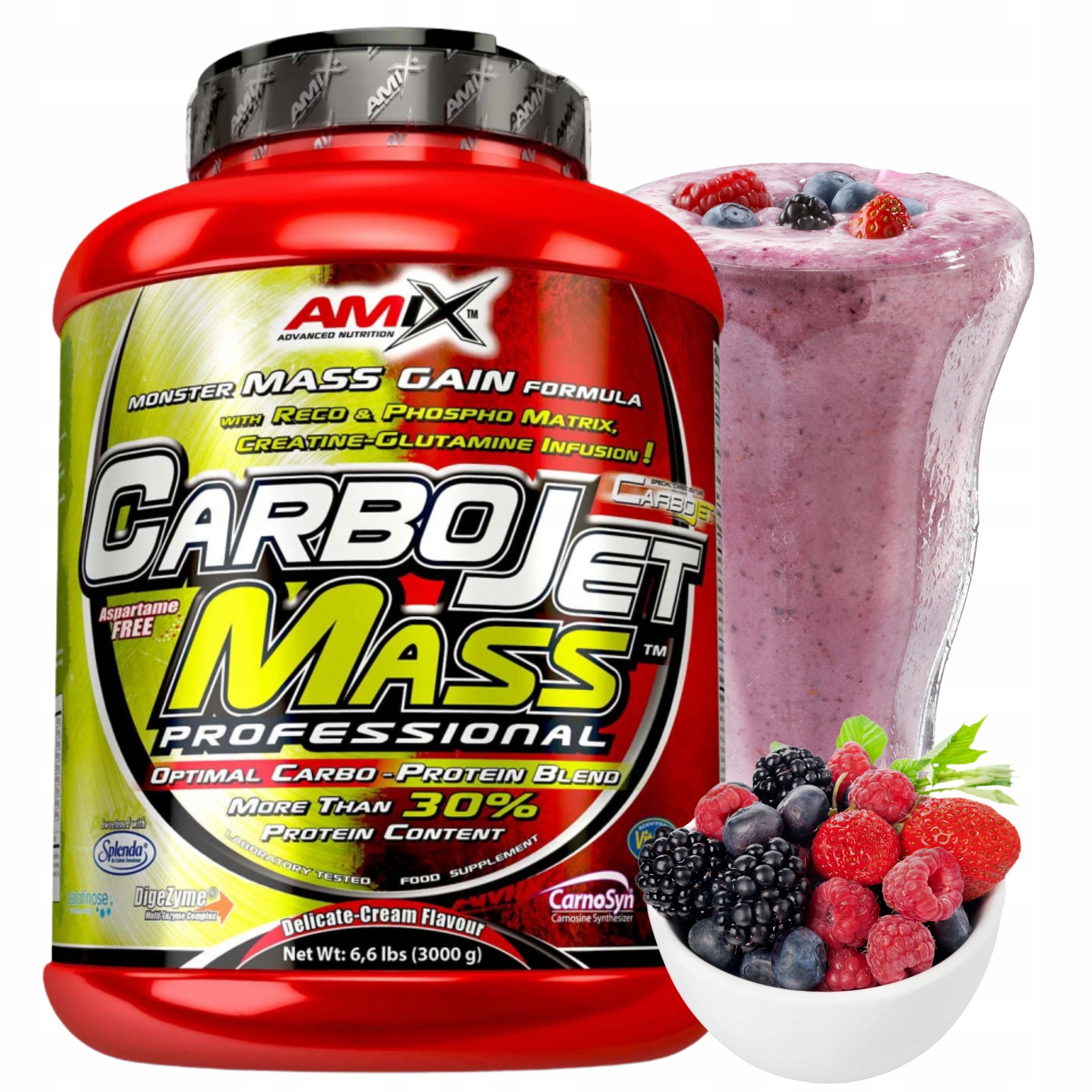 Gainer Doplněk Stravy na Svaly Protein Sacharidy Komplexní Vitargo Carbojet Mass