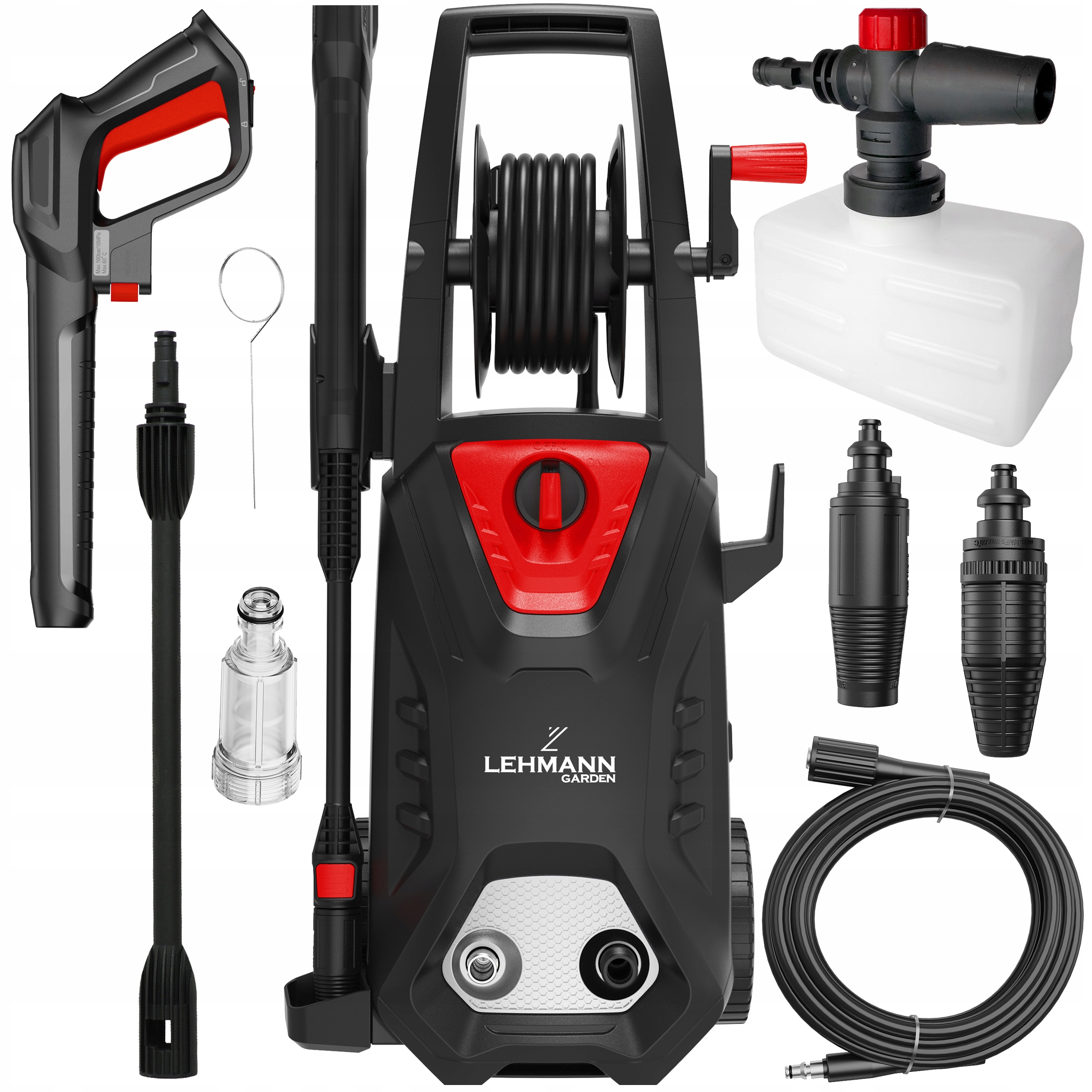 Myjka Ciśnieniowa 260 Bar Samossąca Pompa Aluminiowa Dysza Turbo Zestaw Pro