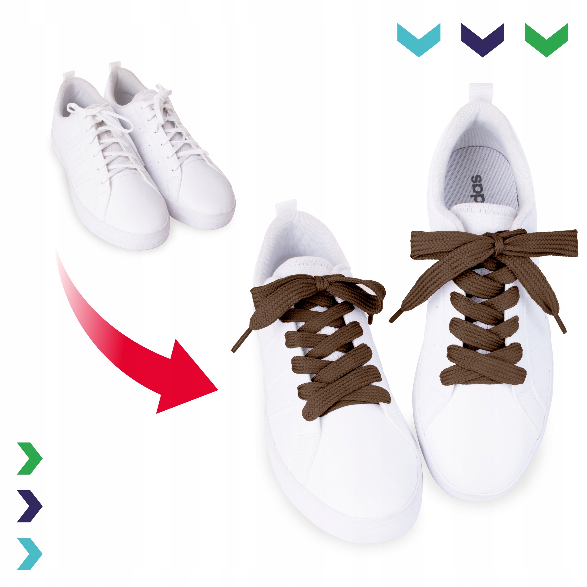 Sznurowadła do butów 120 cm 11 mm brąz Model S026