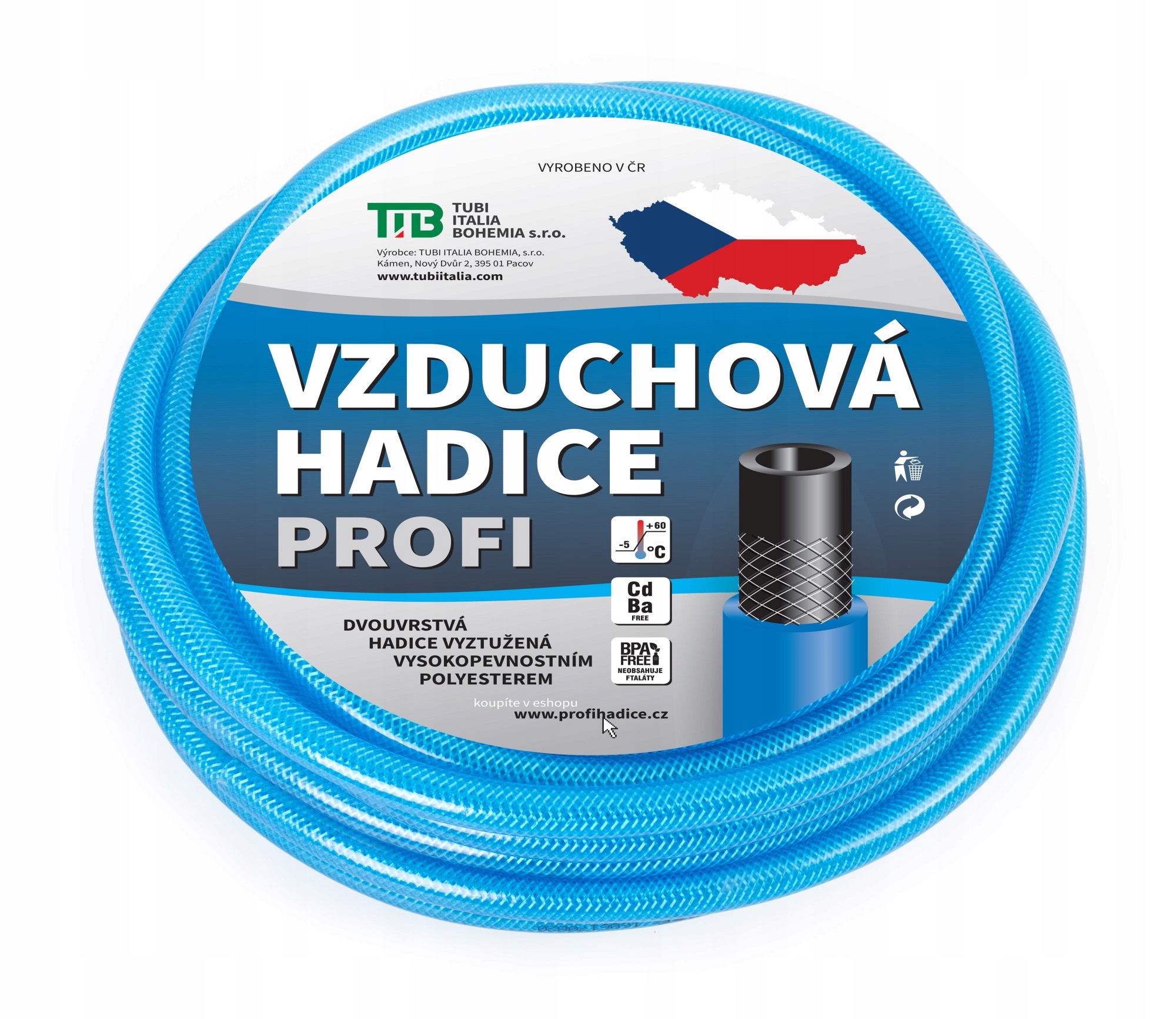 Vzduchová hadice průhledná 6x12 mm 50m