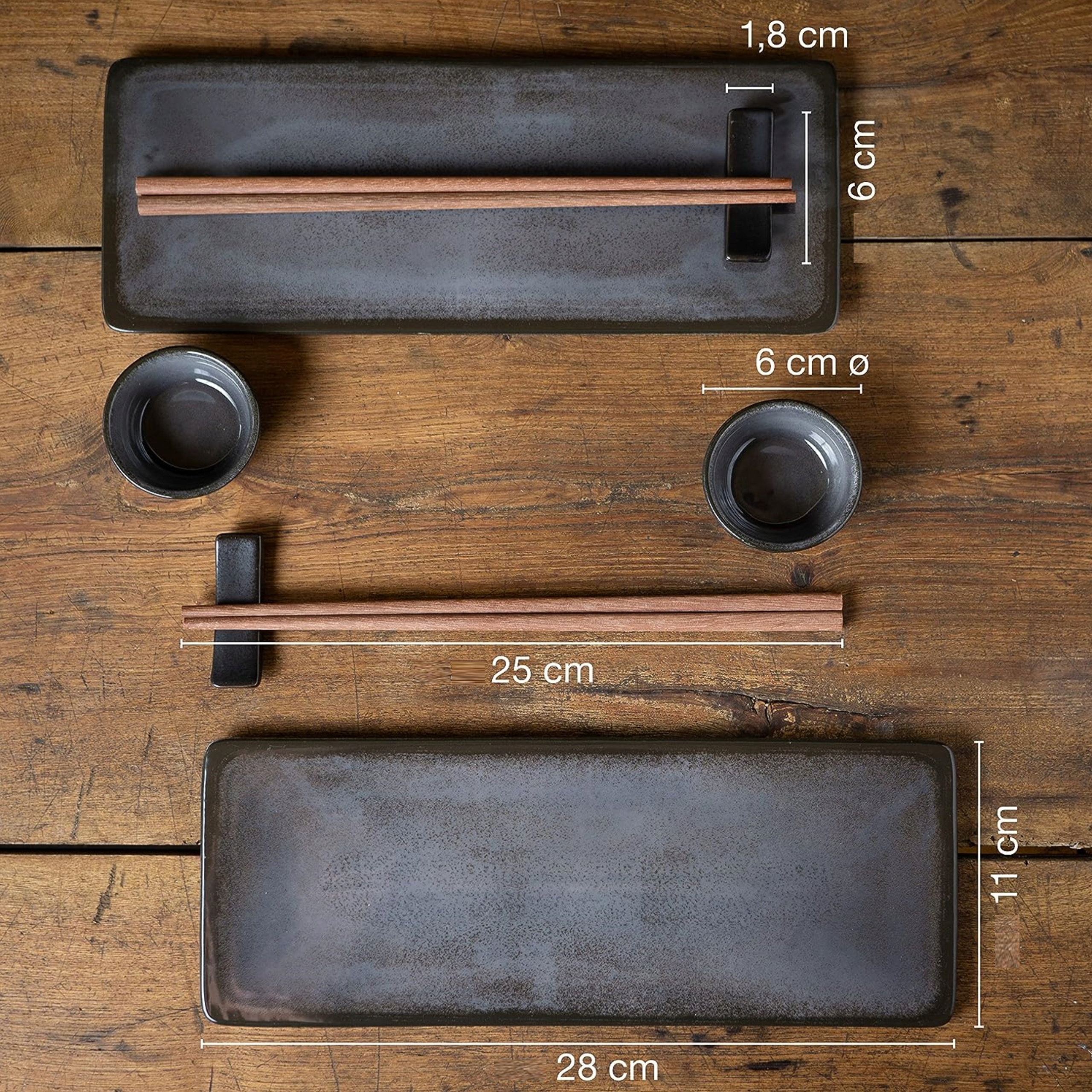 Profesjonalny Porcelanowy ZESTAW Naczyń do serwowania Sushi dla 2 Osób 10el EAN (GTIN) 8886147783806