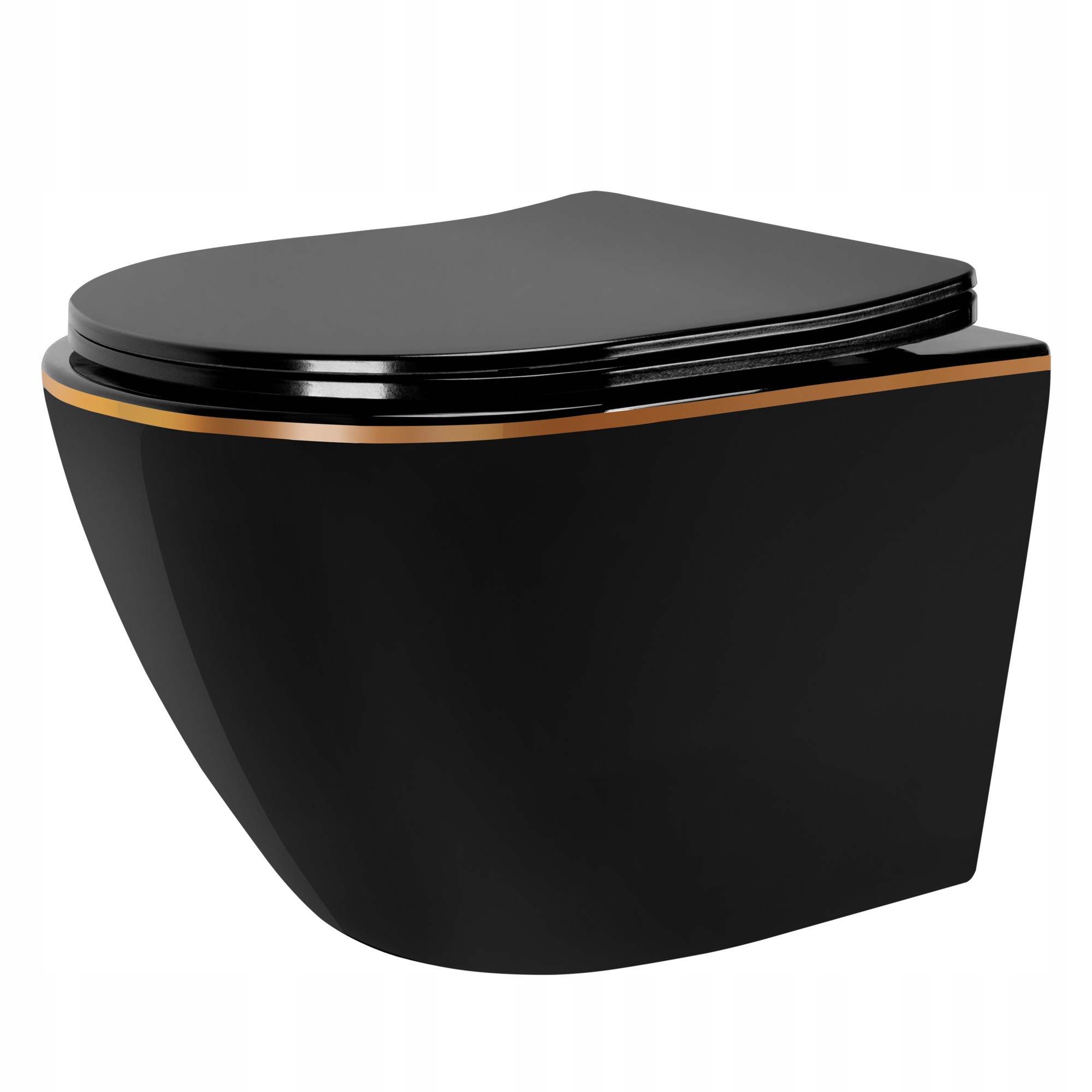 Rea Wc Carlo Mini Rimless Black Gold Edge