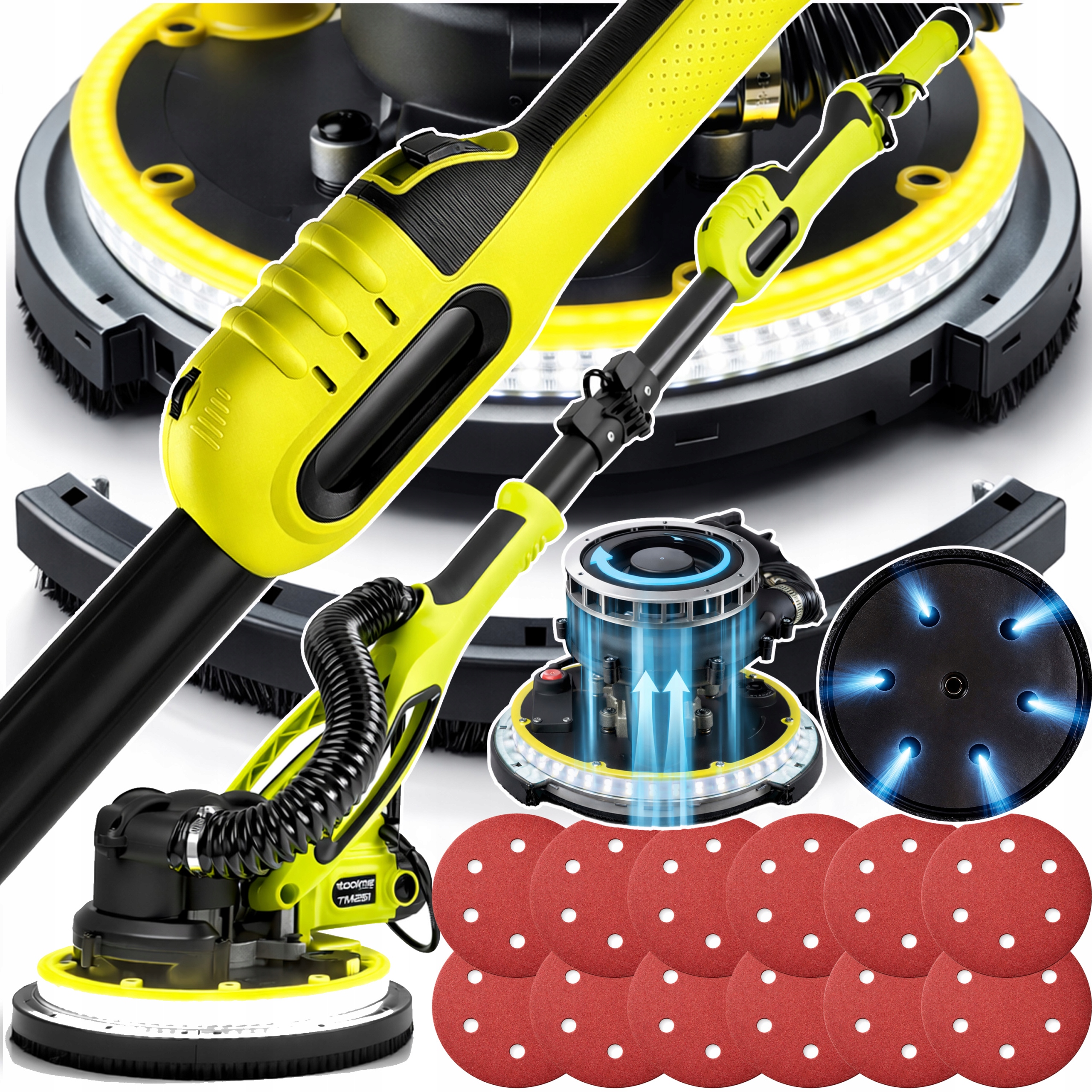 Bruska Žirafa Na Sádru Hladí Omítky Stěn Omítek Dual Led toolme tm251