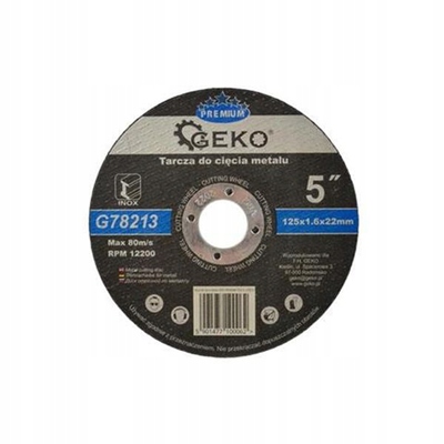 

Tarcza do cięcia stali nierdzewnej 125x1.6x22.23mm