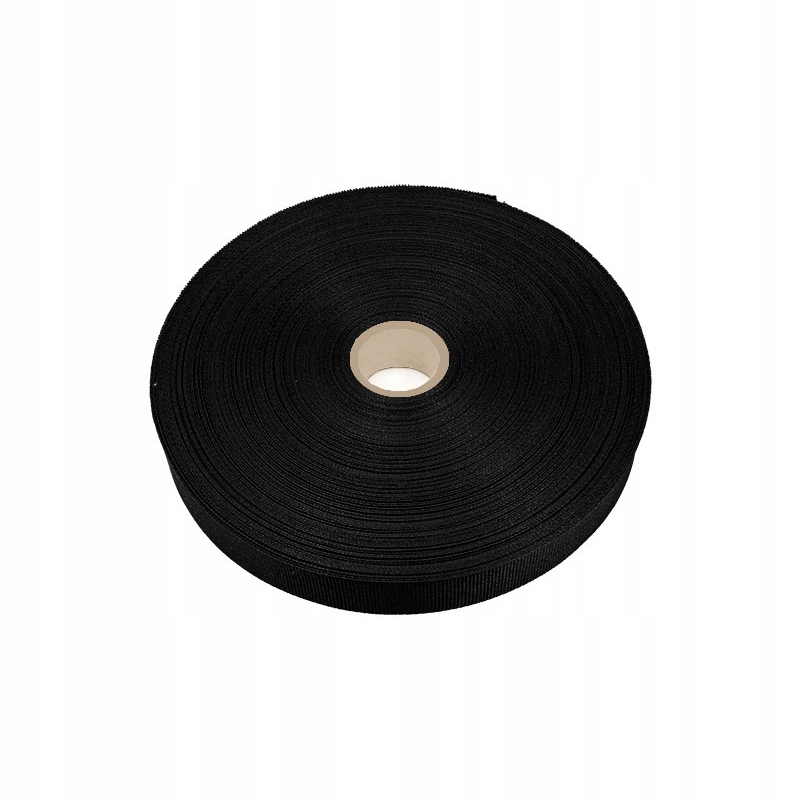 Taśma rypsowa lamówka 10 mm 50 m Czarna