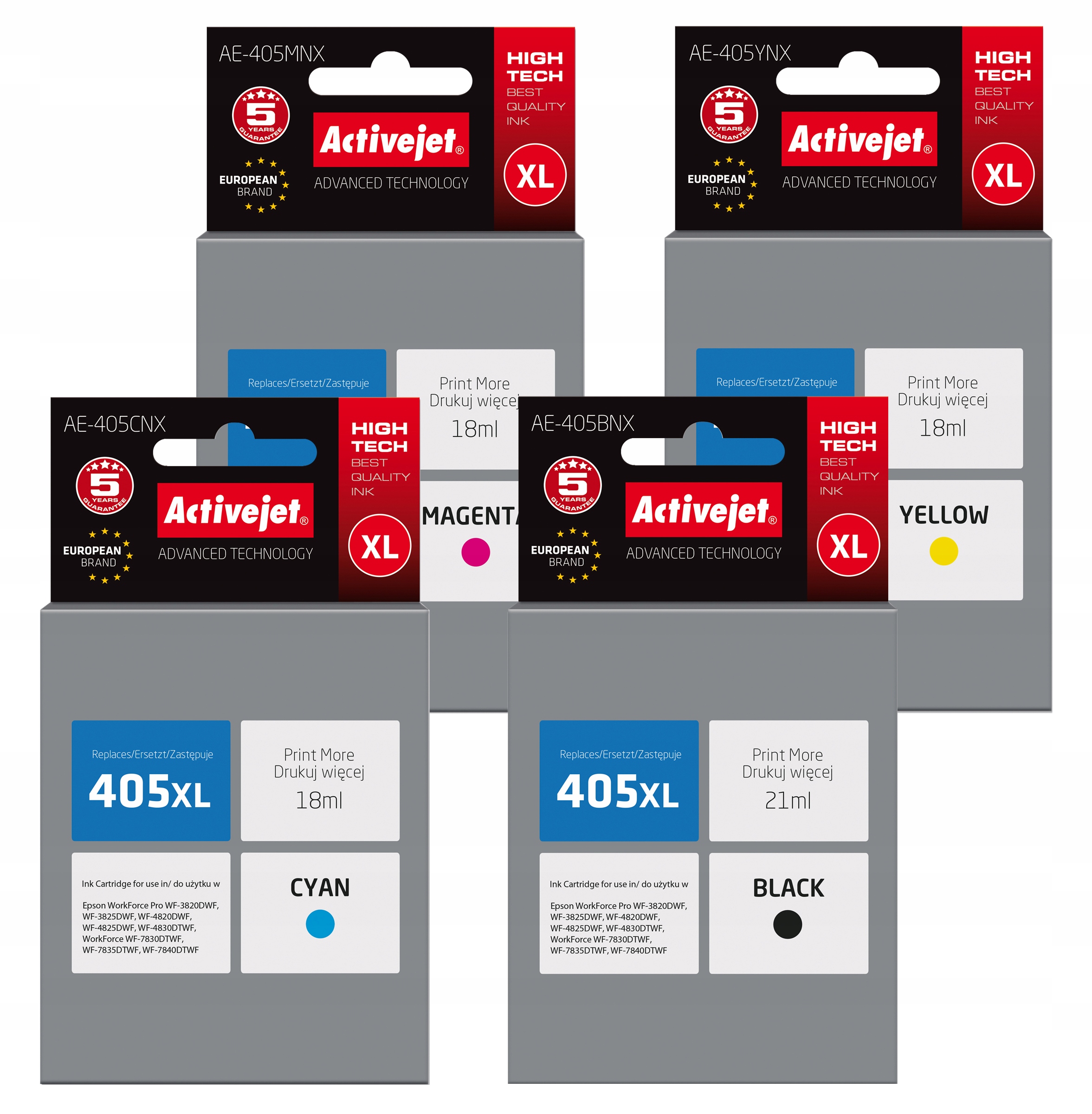 

Activejet 405XL Do Epson WF-7835DTWF WF-7840DTWF K