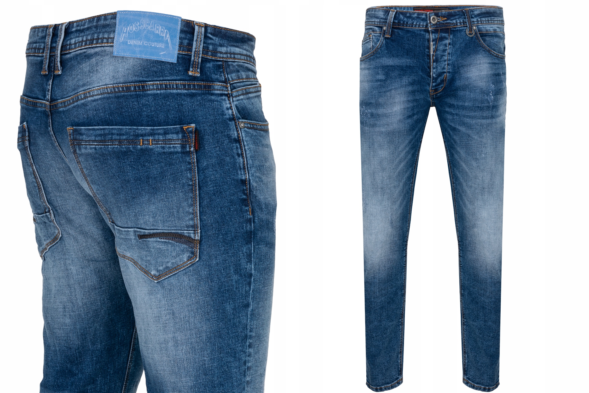 Pánské Džínové Kalhoty Modré Zúžené Slim 30