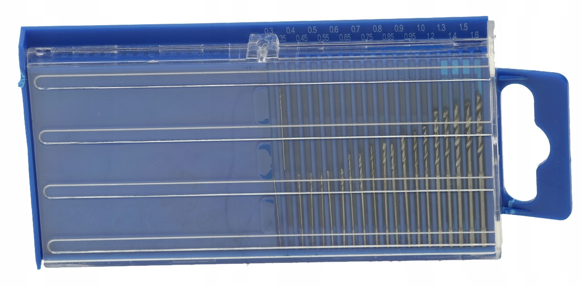 

Mini Wiertła Modelarskie 0,3-1,6 mm 20 Sztuk Mikro