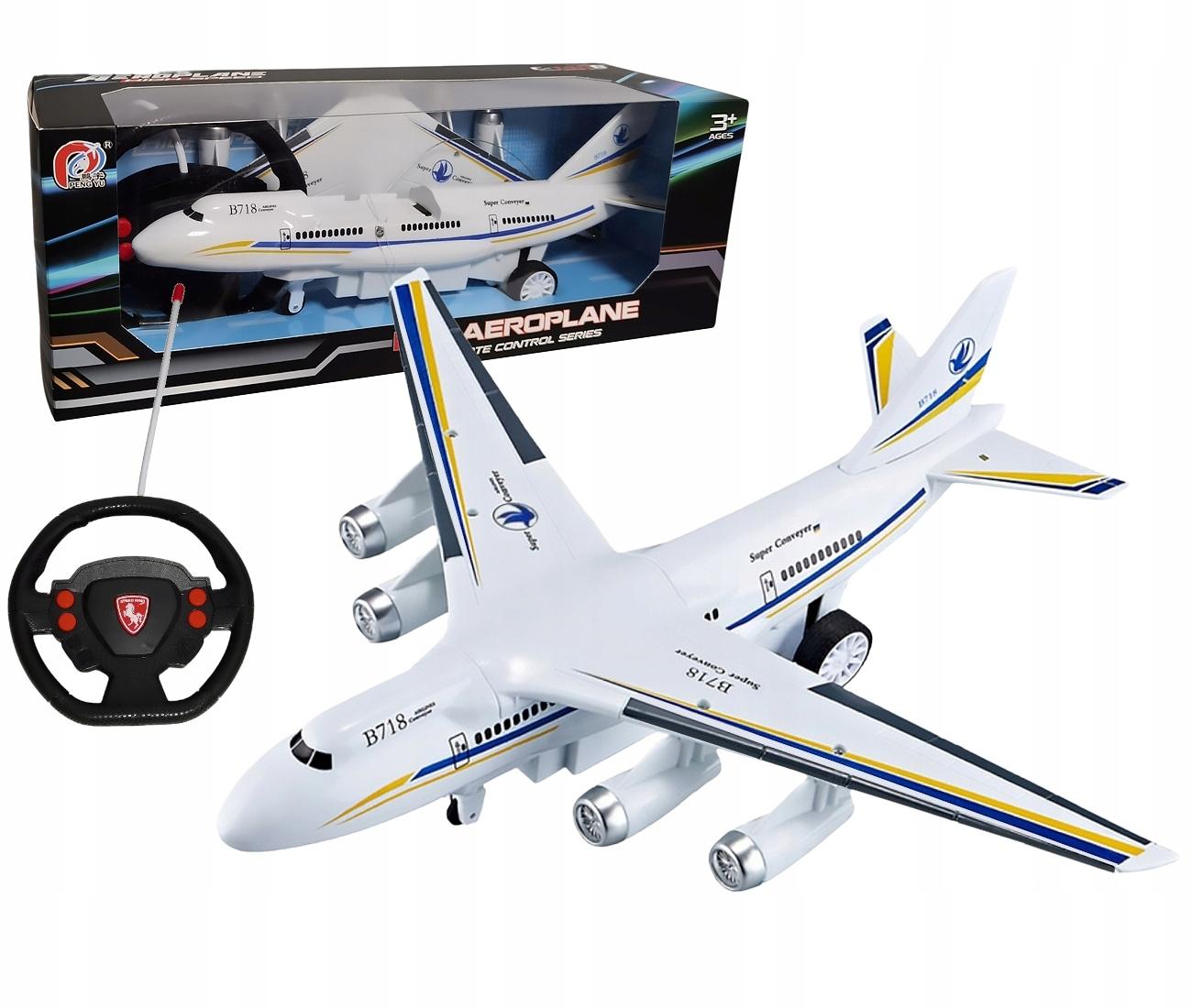 SAMOLOT PASAŻERSKI ZDALNIE STEROWANY RC PILOT KIEROWNICA LED DLA DZIECI Rodzaj samoloty