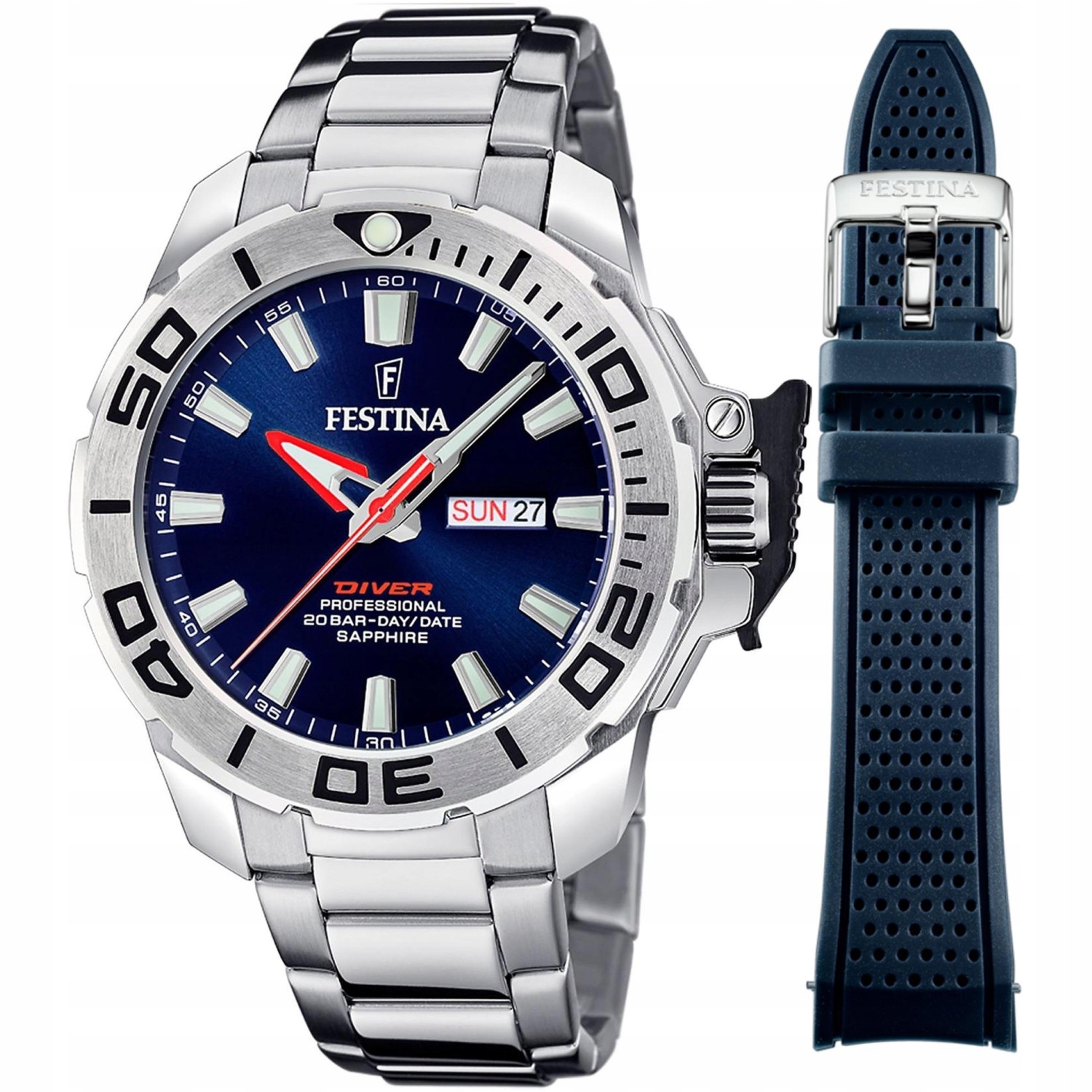 Pánské Hodinky Festina F20665-1 stříbrný náramek