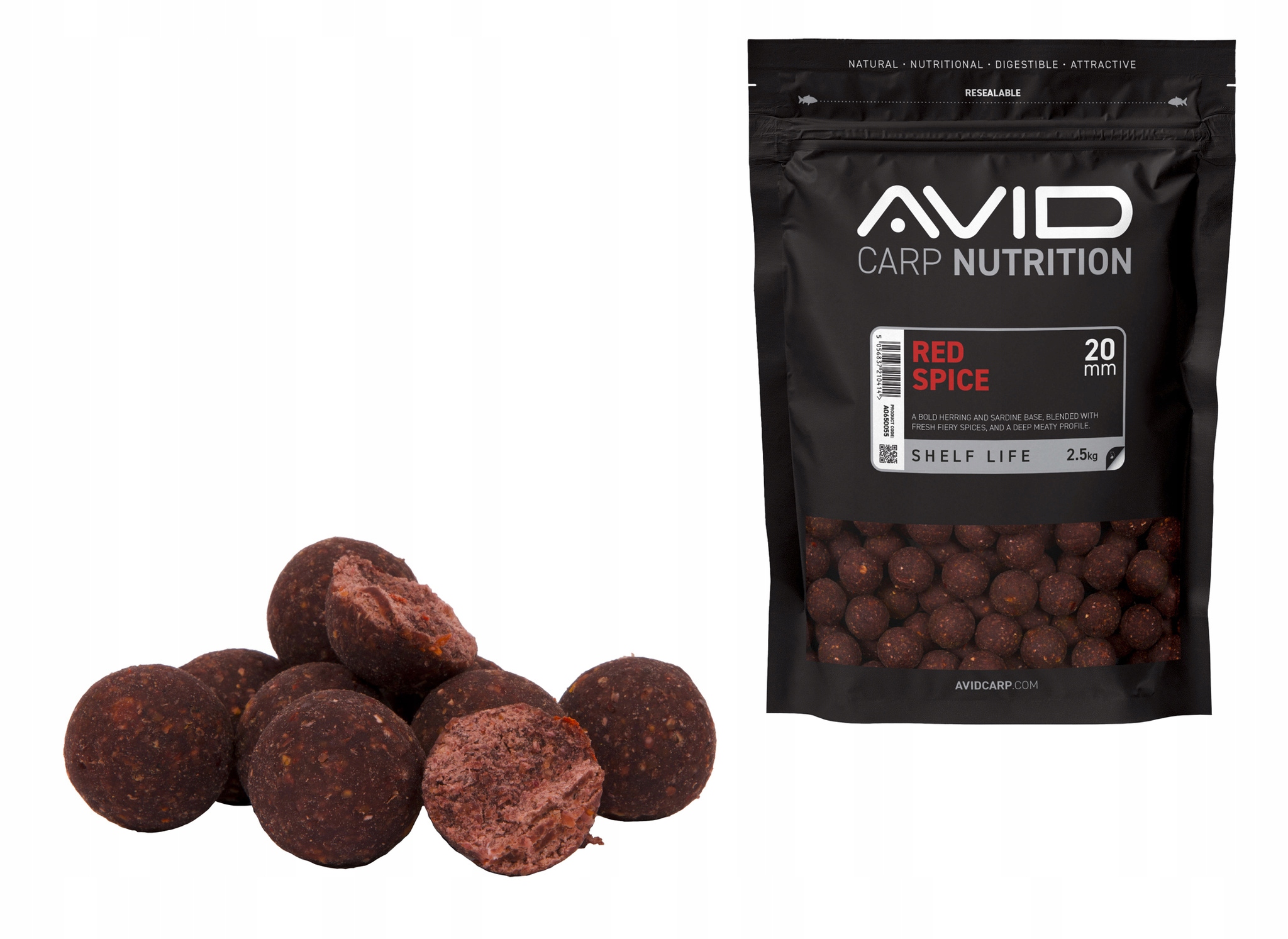 Boilies Avid Carp Nutrition 20 mm/2,5 kg Red Spice