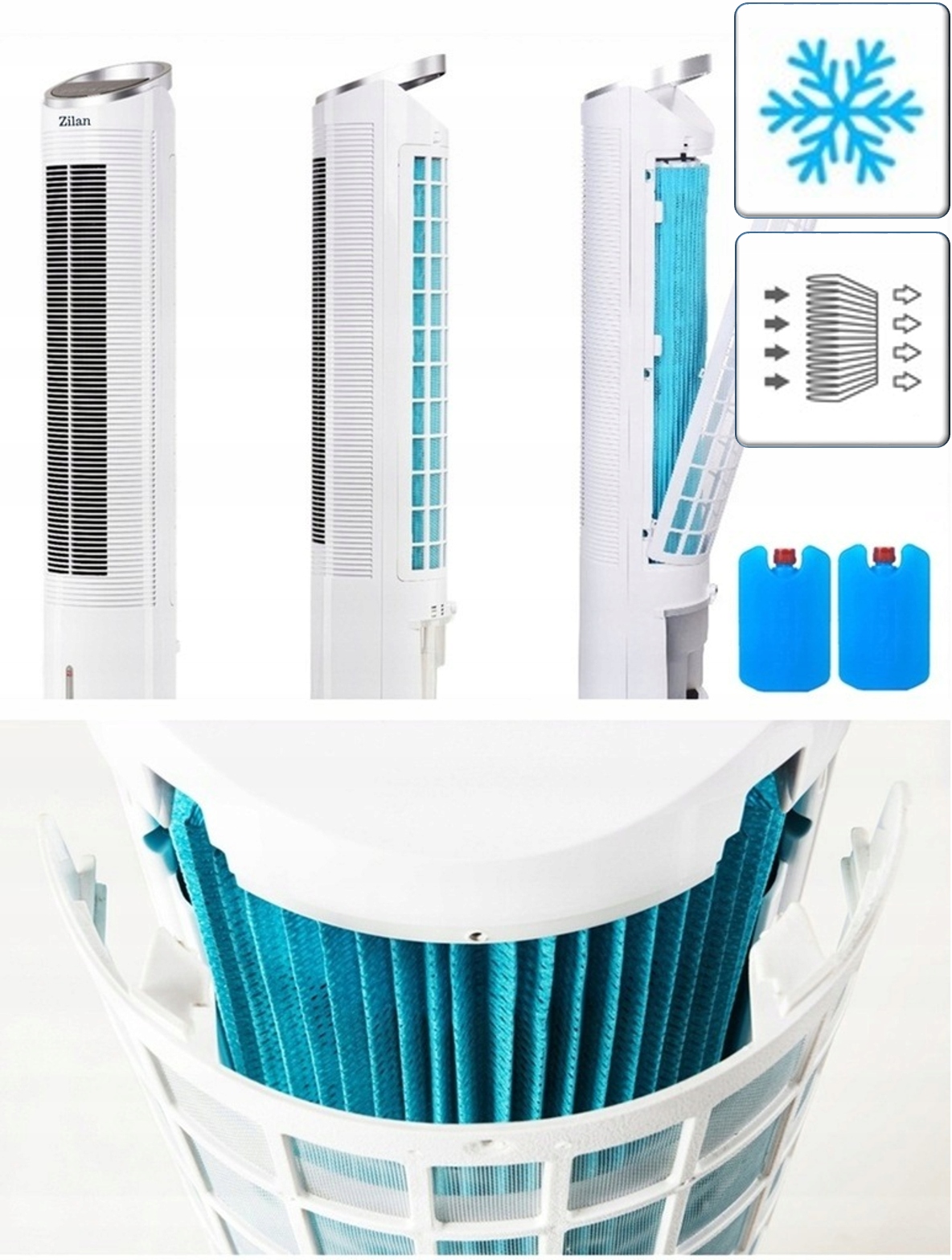 WENTYLATOR KLIMATOR KLIMATYZER 5W1 SMARTFON WI-FI Moc 60 W