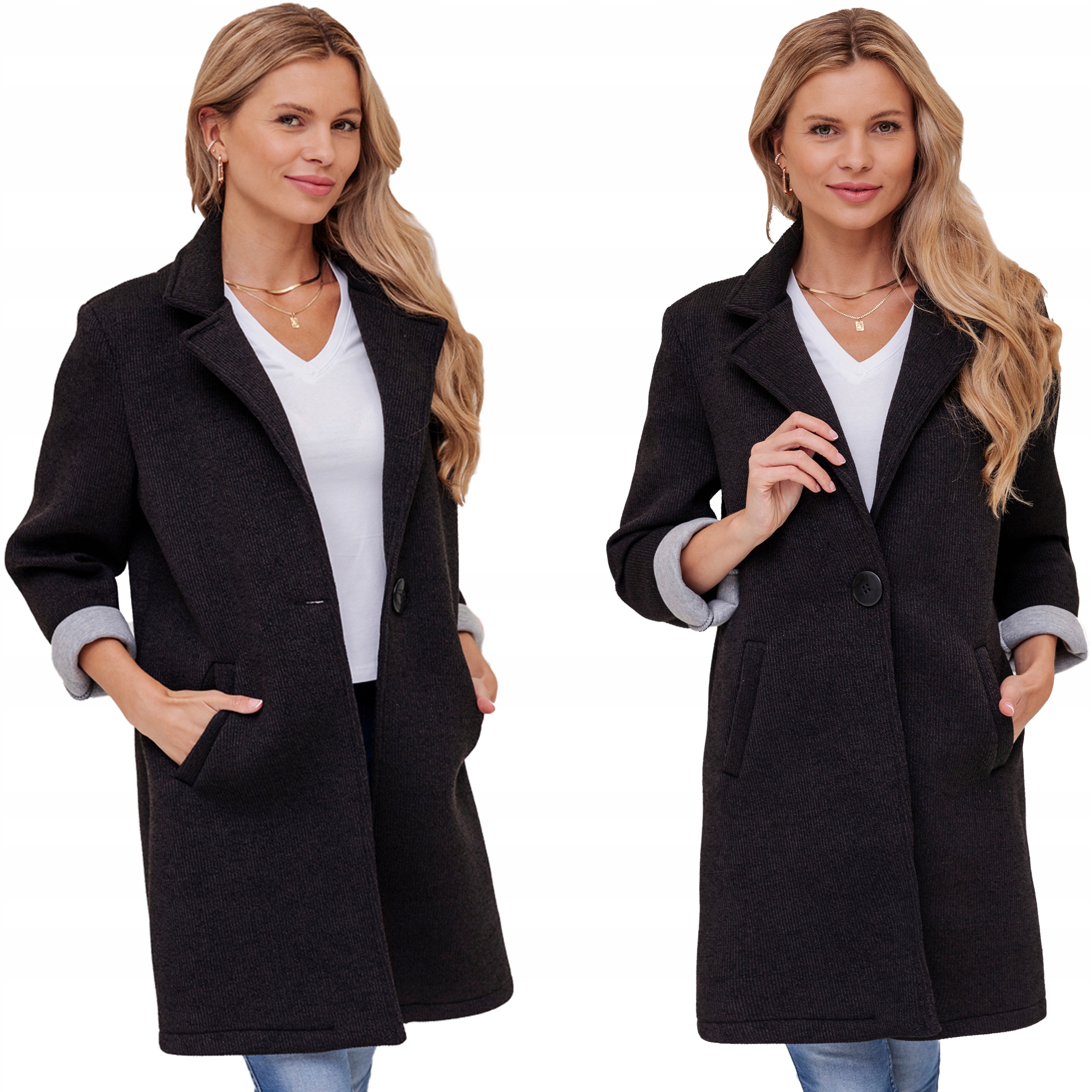 Přechodný Italský Kabát Na Knoflík, Lehké Jarní Barvy – Univerzální