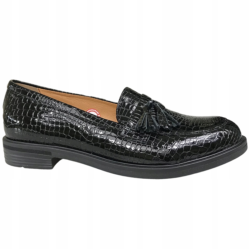 

Buty Mokasyny Arka 6146 czarny lakier półbuty R.38